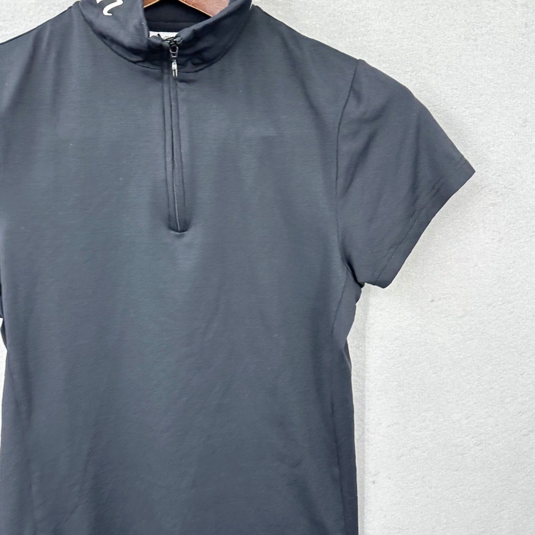 Aquascutum Aquascutum London Shirt Womens Small Athetic Black Logo High Neck Zip Front READ Size S / US 4 / IT 40 - 5 Thumbnail