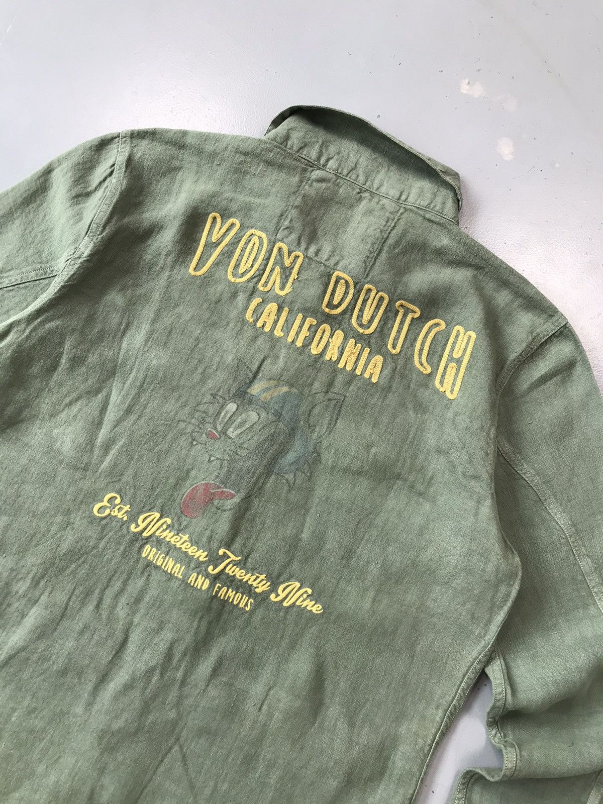 Vintage × Von Dutch Crazy Von Dutch SpellOut button up chore shirt Size US M / EU 48-50 / 2 - 8 Thumbnail