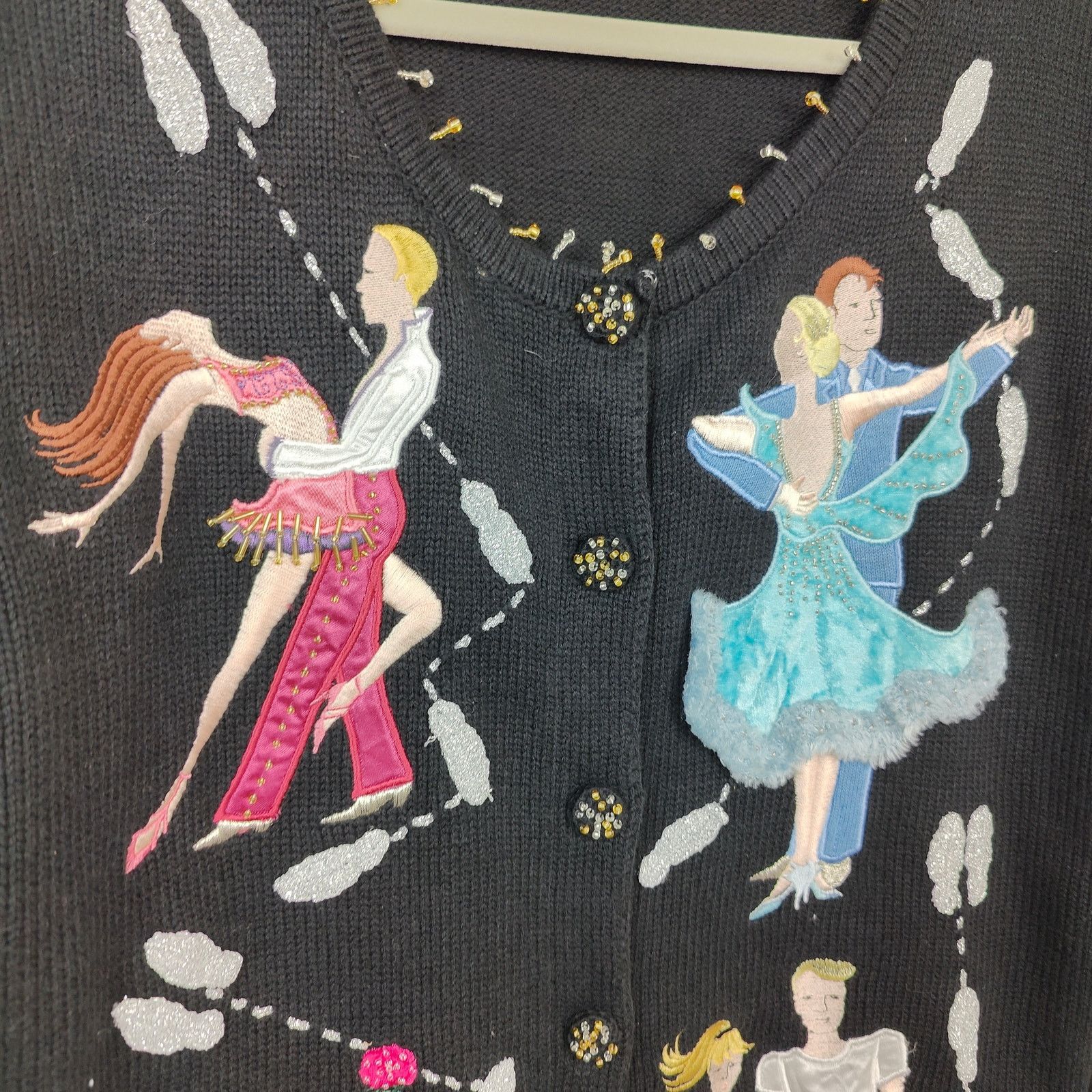 Other Vintage Storybook Knits Dancers Cardigan Sweater Large Size L / US 10 / IT 46 - 3 Thumbnail