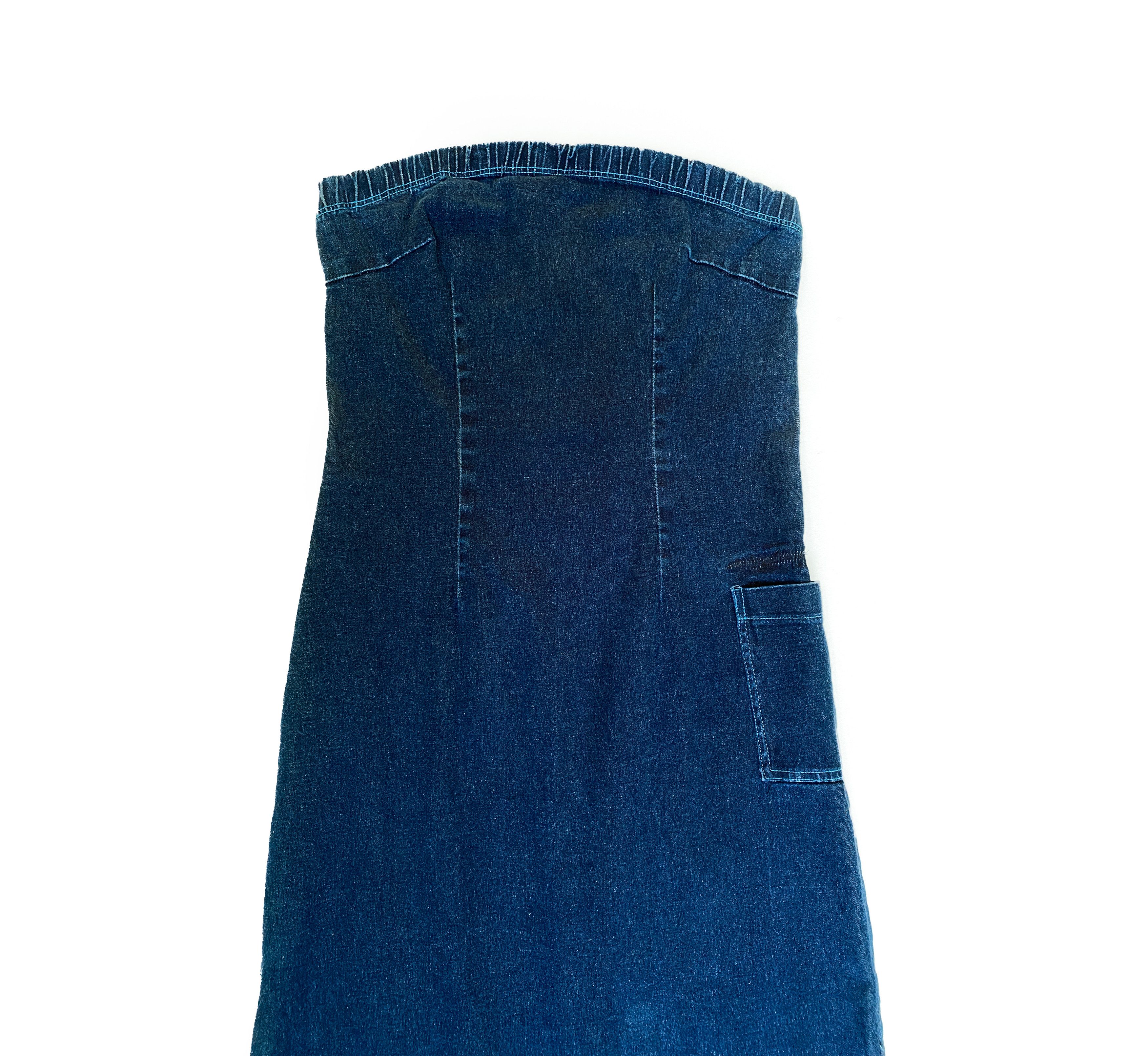 Vintage Vintage Denim Tube Dress Size M / US 6-8 / IT 42-44 - 6 Thumbnail