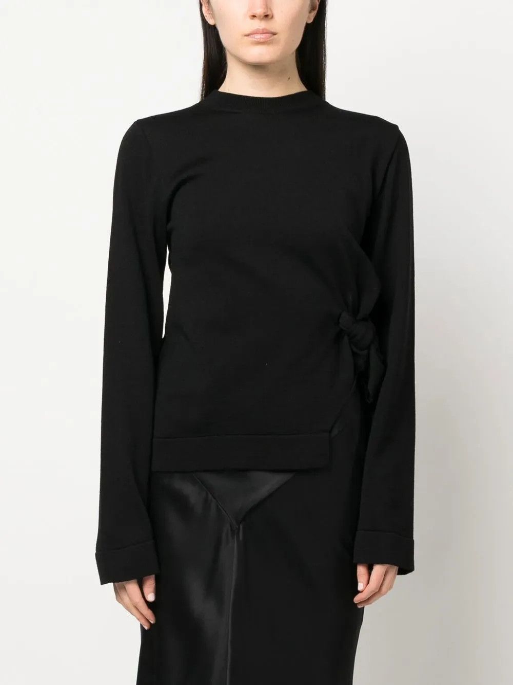 Jil Sander o1y1025 Crewneck Sweater in Black Size XS / US 0-2 / IT 36-38 - 2 Thumbnail