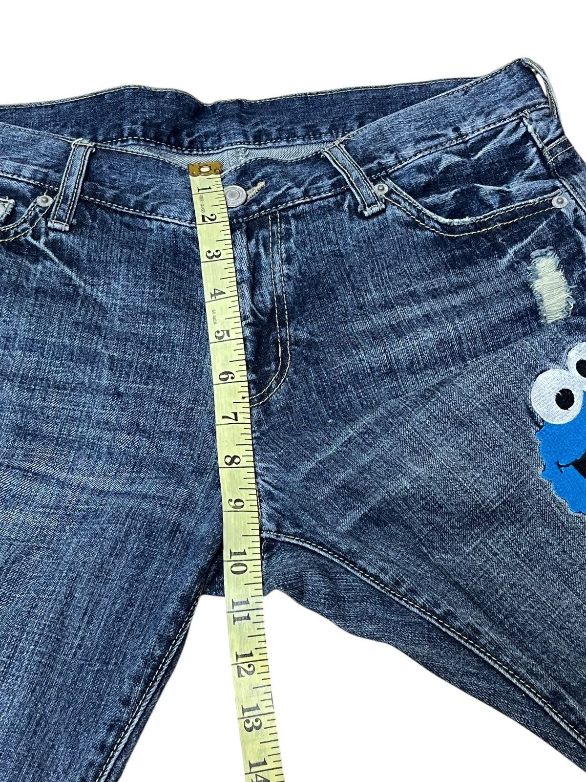Cartoon Network VINTAGE Y2K SESAME STREET EMBROIDERY LOGO 2007 JEANS Size US 32 / EU 48 - 15 Thumbnail