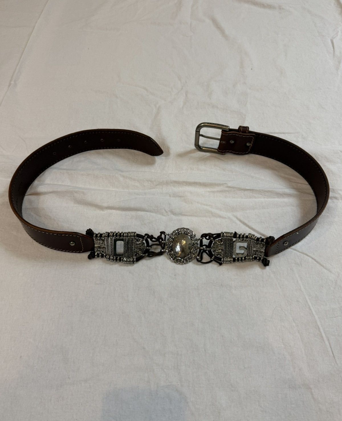 Dolce & Gabbana Western Sliver Calf Leather Belt Size ONE SIZE - 2 Thumbnail