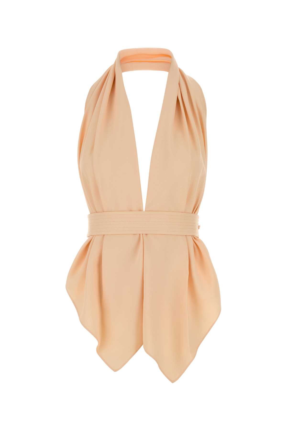 Alberta Ferretti Peach Satin Top Size S / US 4 / IT 40 - 1 Thumbnail