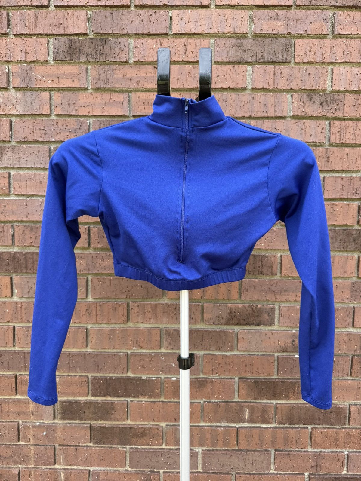 Other Varsity Spirit Stretch Mock Neck Midriff Blue Top Cheer Size S / US 4 / IT 40 - 3 Thumbnail