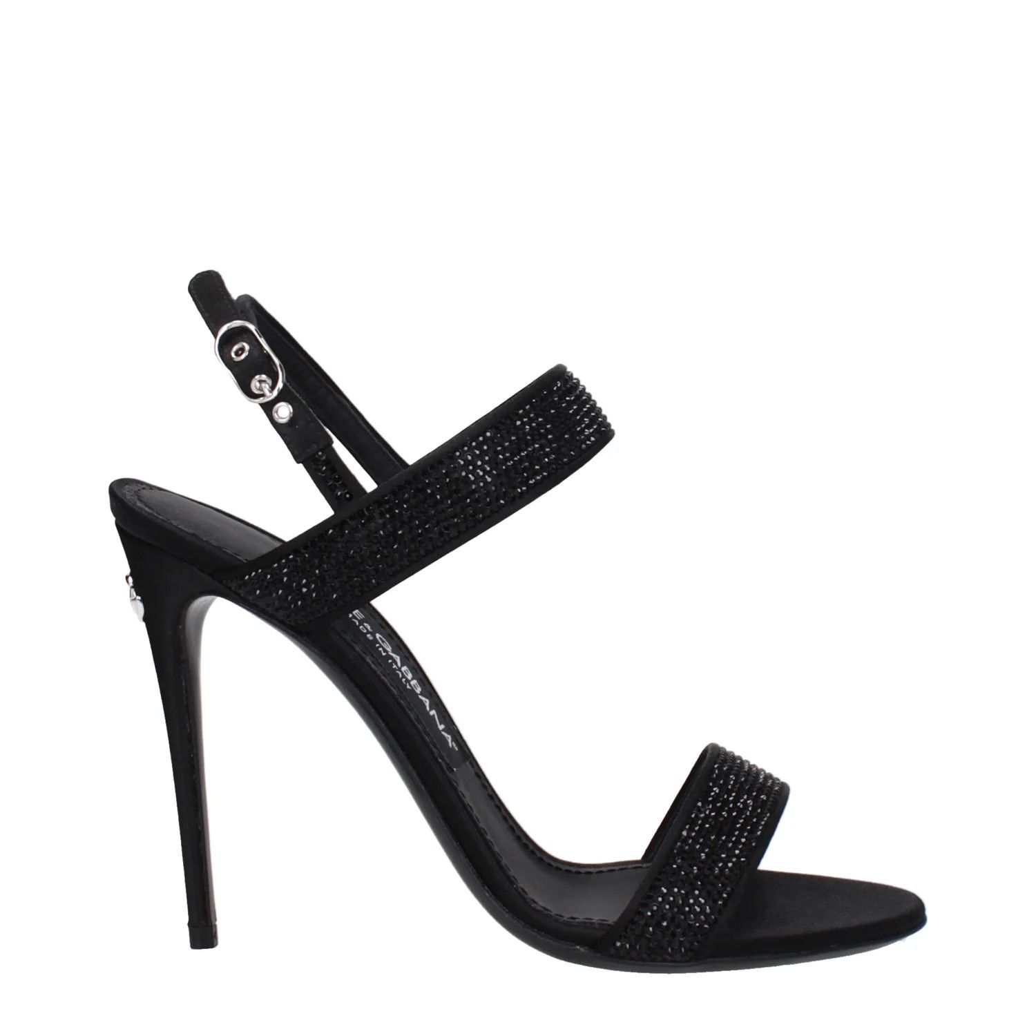 Dolce & Gabbana ob1o1e1124 Satin Sandals in Black Size US 6 / IT 36 - 1 Thumbnail