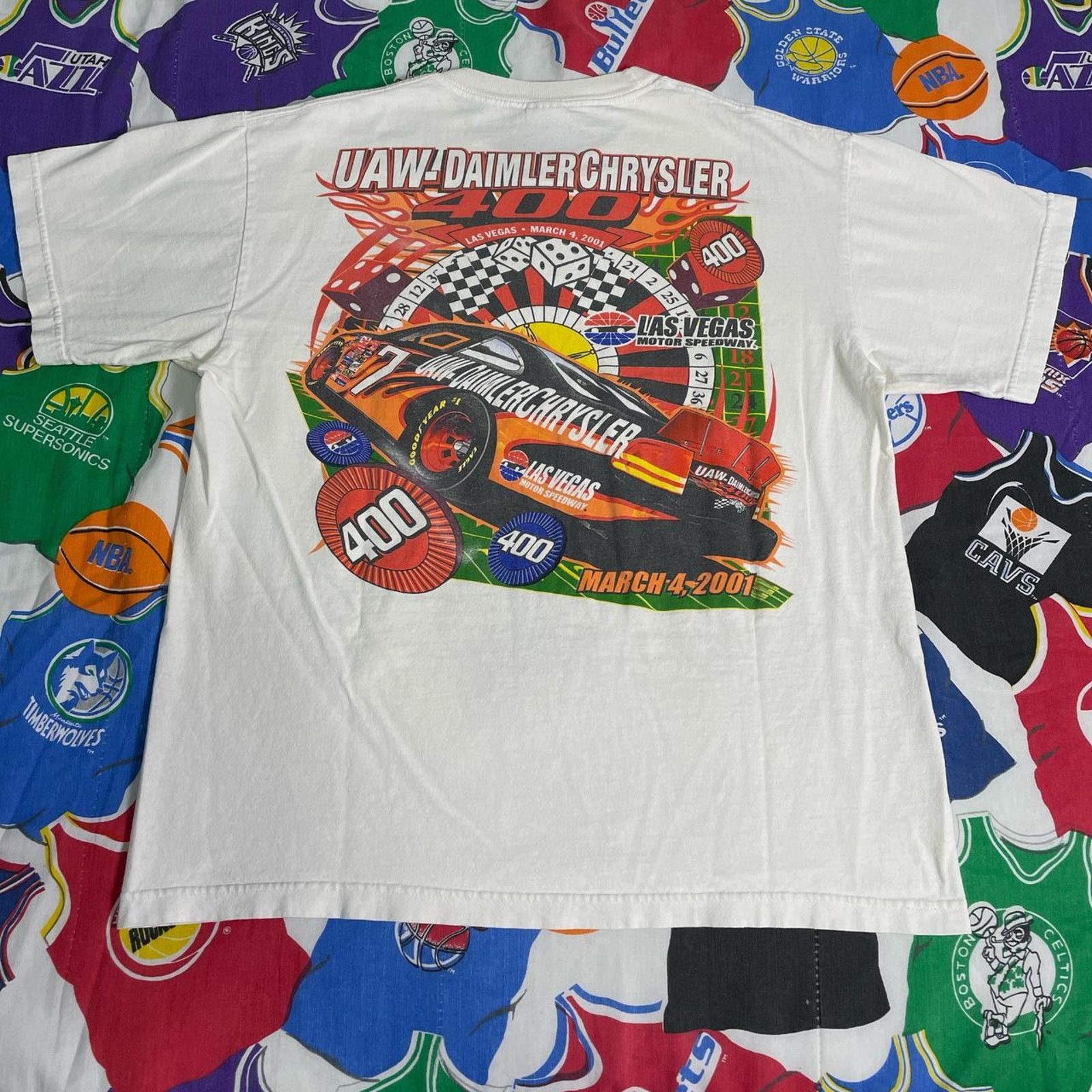 Chase Authentics × NASCAR × Vintage Vintage 2001 NASCAR Cars Direct 400 Las Vegas Speedway Tee Size US L / EU 52-54 / 3 - 2 Thumbnail