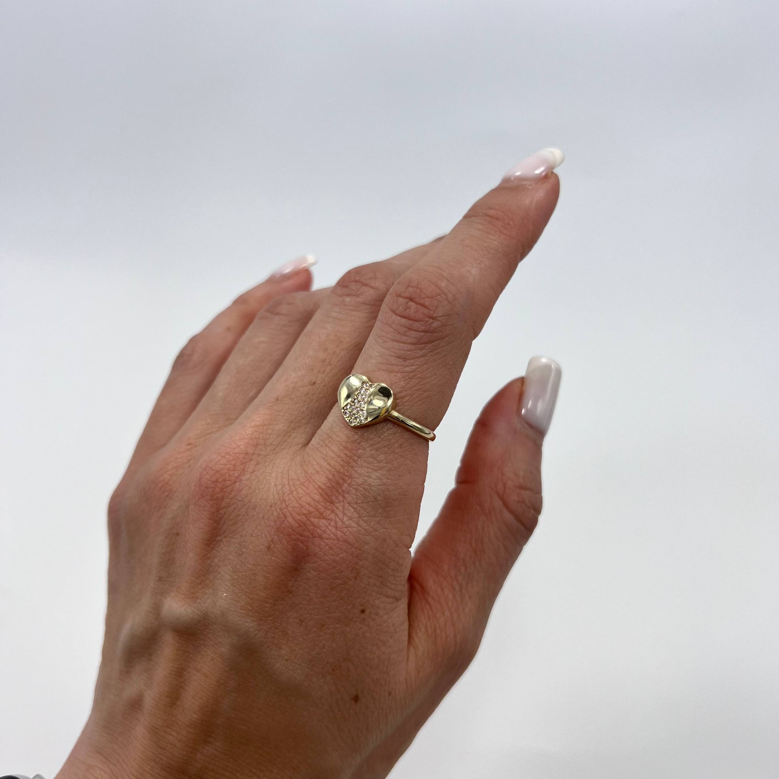 Other New 14K Solid Gold Heart Ring Size 8 – Diamond Accent 2.0g Size ONE SIZE - 2 Thumbnail