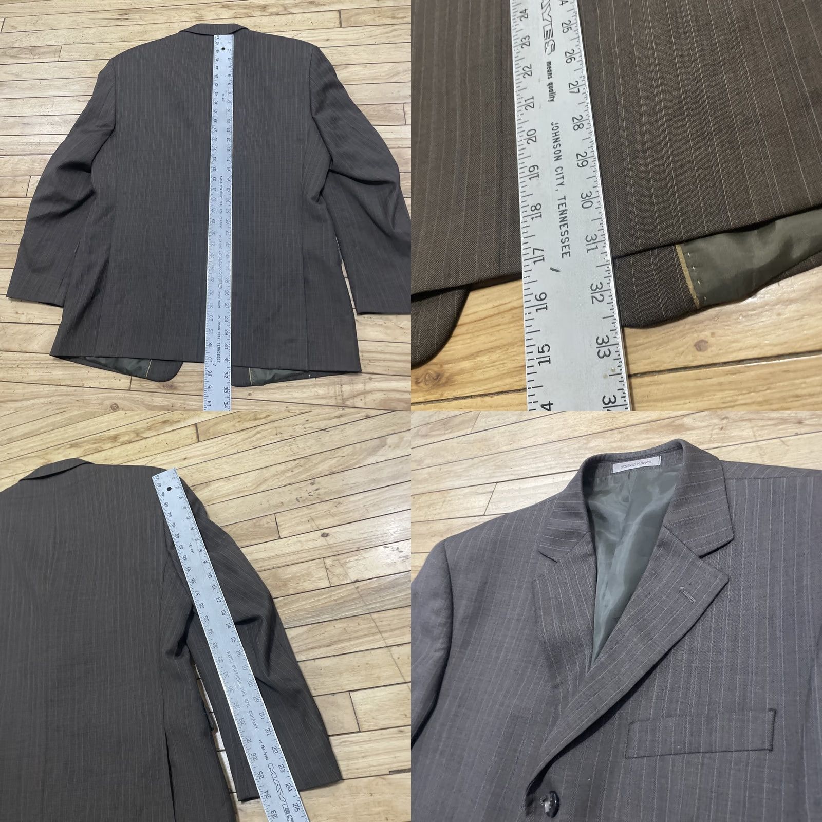 Valentino Franco Valentino vtg Brown Sport Coat Men 42 R Wool Stripe Retro 1970s EUC - Valentino Sport coat, Men, 42, Brown, Wool Stripe, 1970s, EUC Size US XS / EU 42 / 0 - 9 Thumbnail