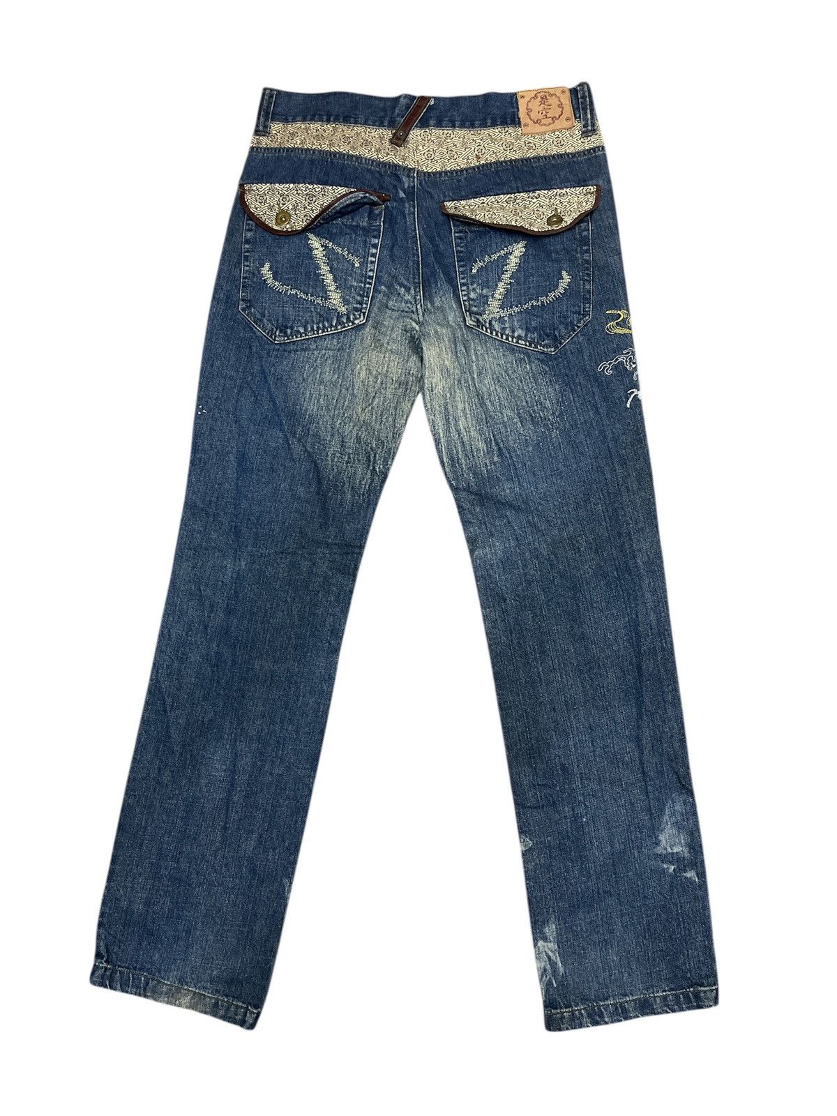 Japanese Brand Seku by Zeky Sogui Sukajan Jeans Pants Size US 34 / EU 50 - 2 Thumbnail