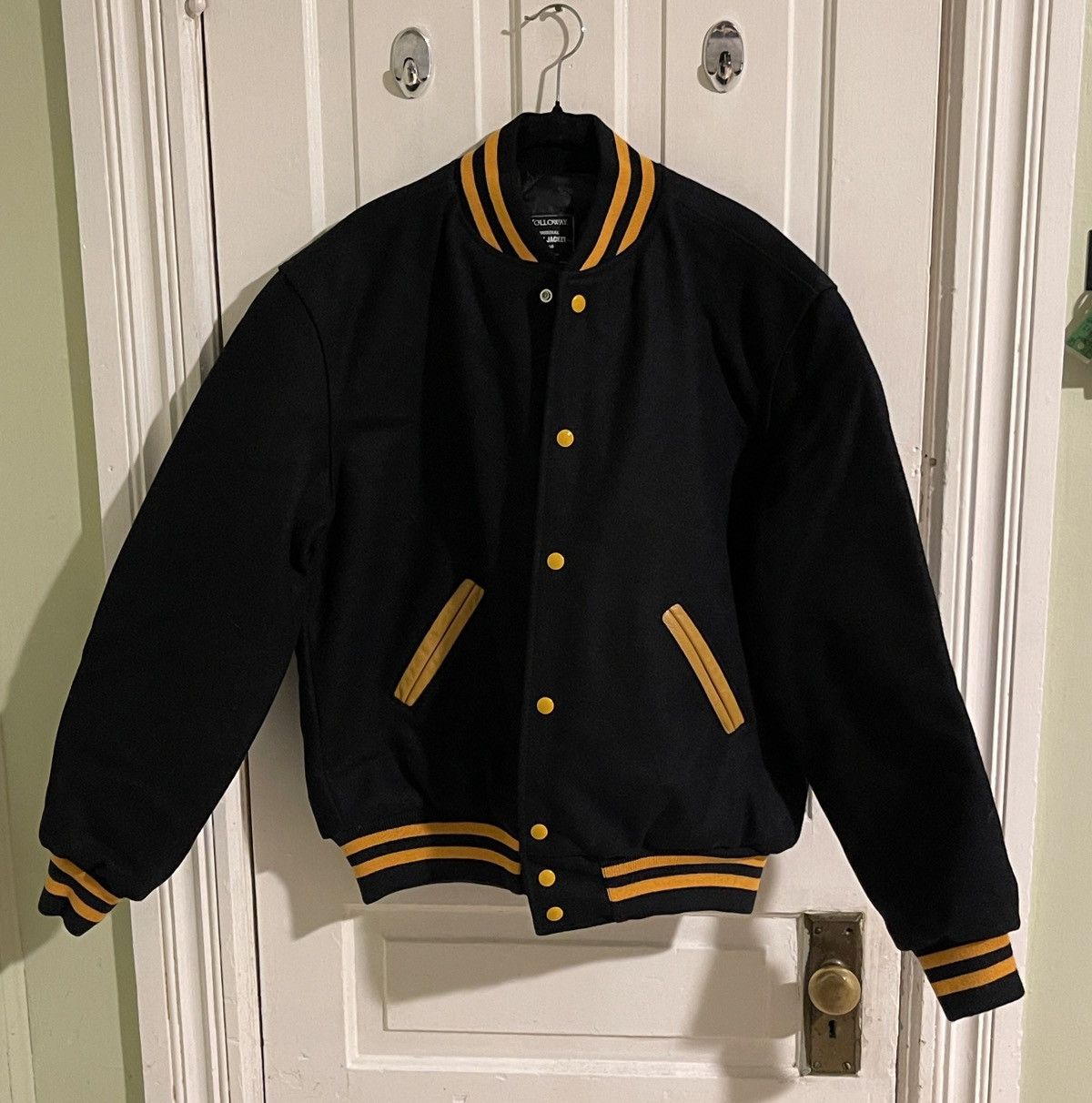 Holloway Medium Original Varsity Jacket by Halloway Navy and Yellow ...