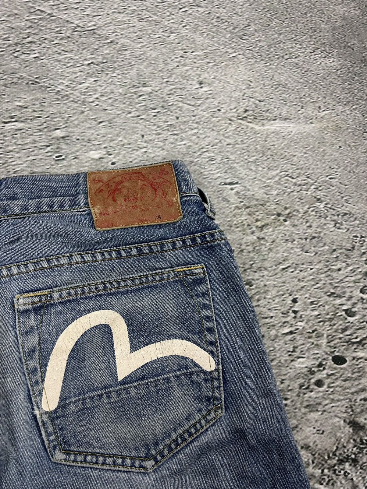Evisu Evisu Genes jeans vintage denim baby blue white seagull Y2K Size US 29 - 2 Thumbnail