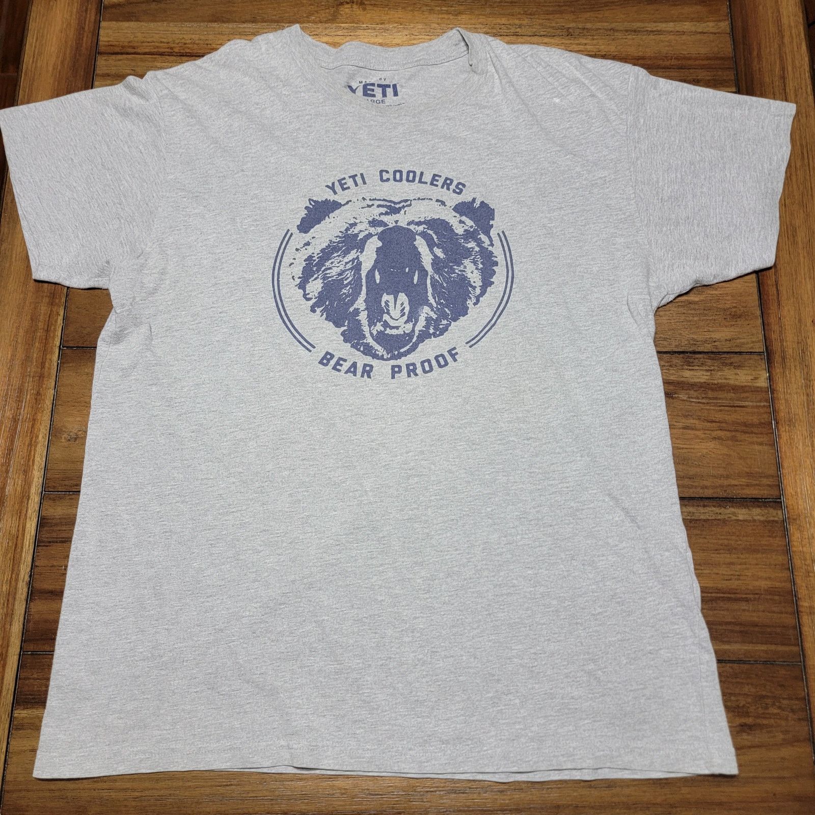 Yeti Yeti Grey Unisex Tee "Yeti Coolers Bear Proof" - Size Large Size US L / EU 52-54 / 3 - 1 Thumbnail