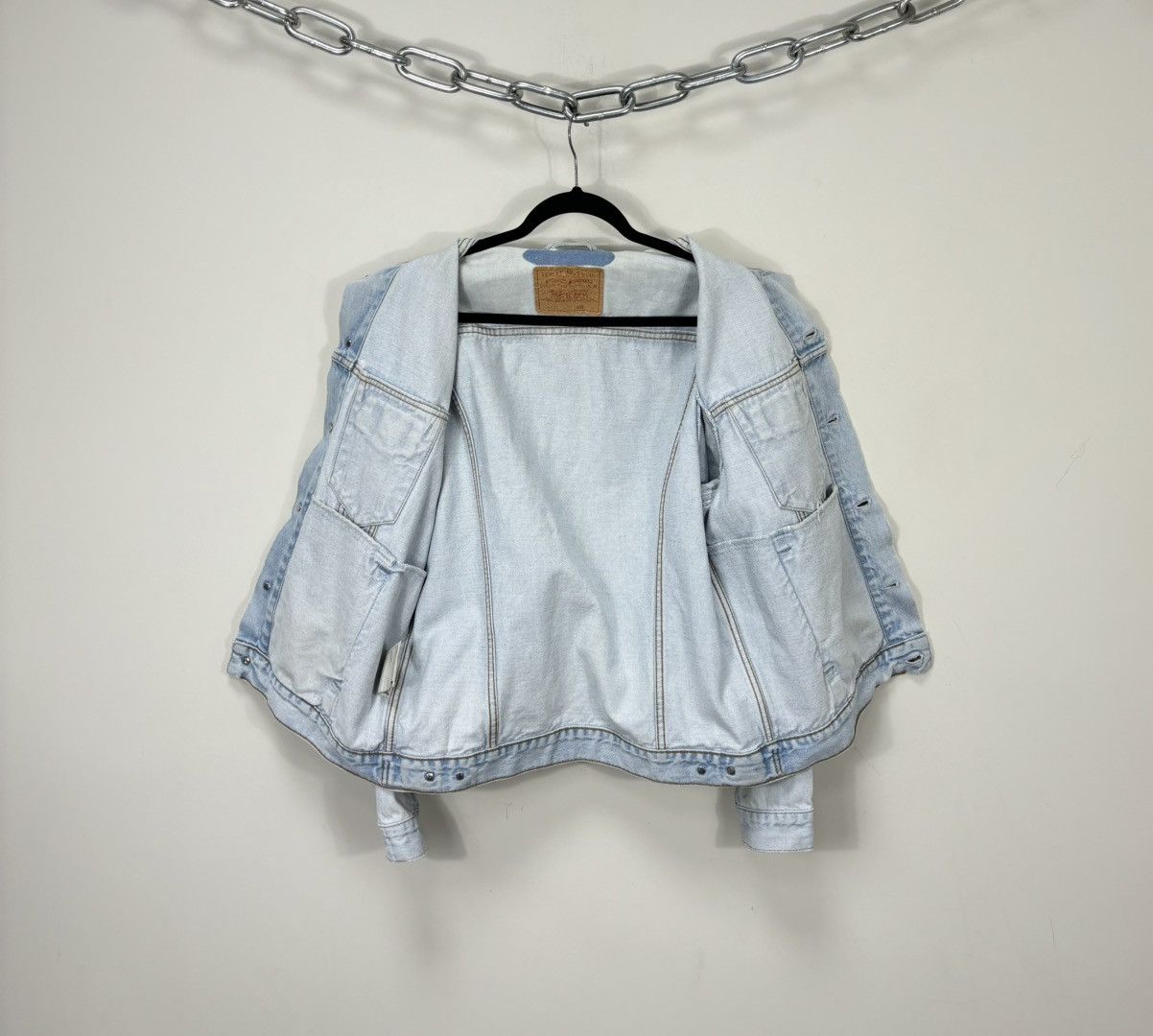Levi's Vintage 90s Levi’s USA Faded Washed Rare Hype Denim Jacket Size US M / EU 48-50 / 2 - 2 Thumbnail