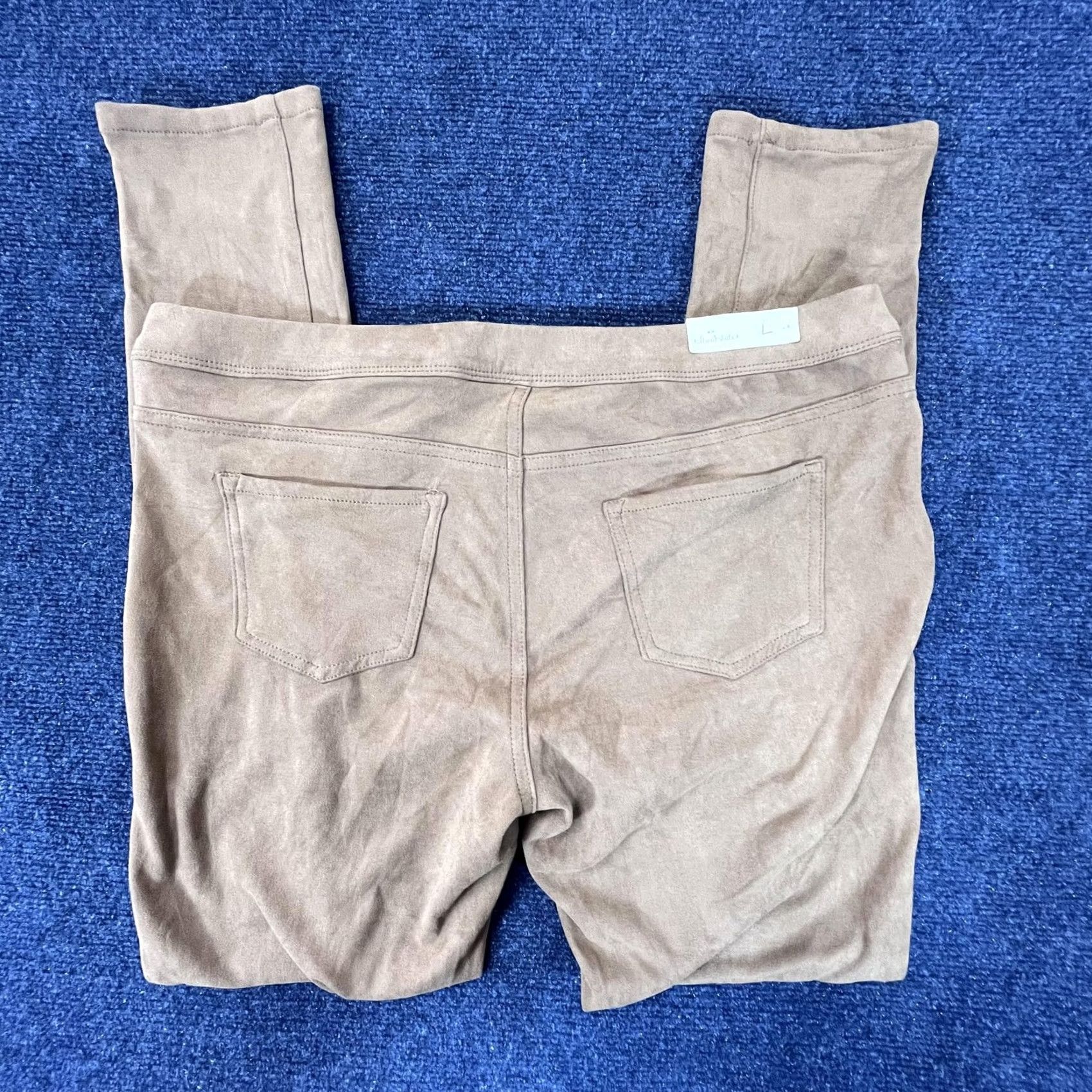 Vintage VINTAGE? No. Altar'd State Pants Women's Large Brown Faux Suede Stretch Leggings Pull On Casual Size 36" / US 14 / IT 50 - 2 Thumbnail
