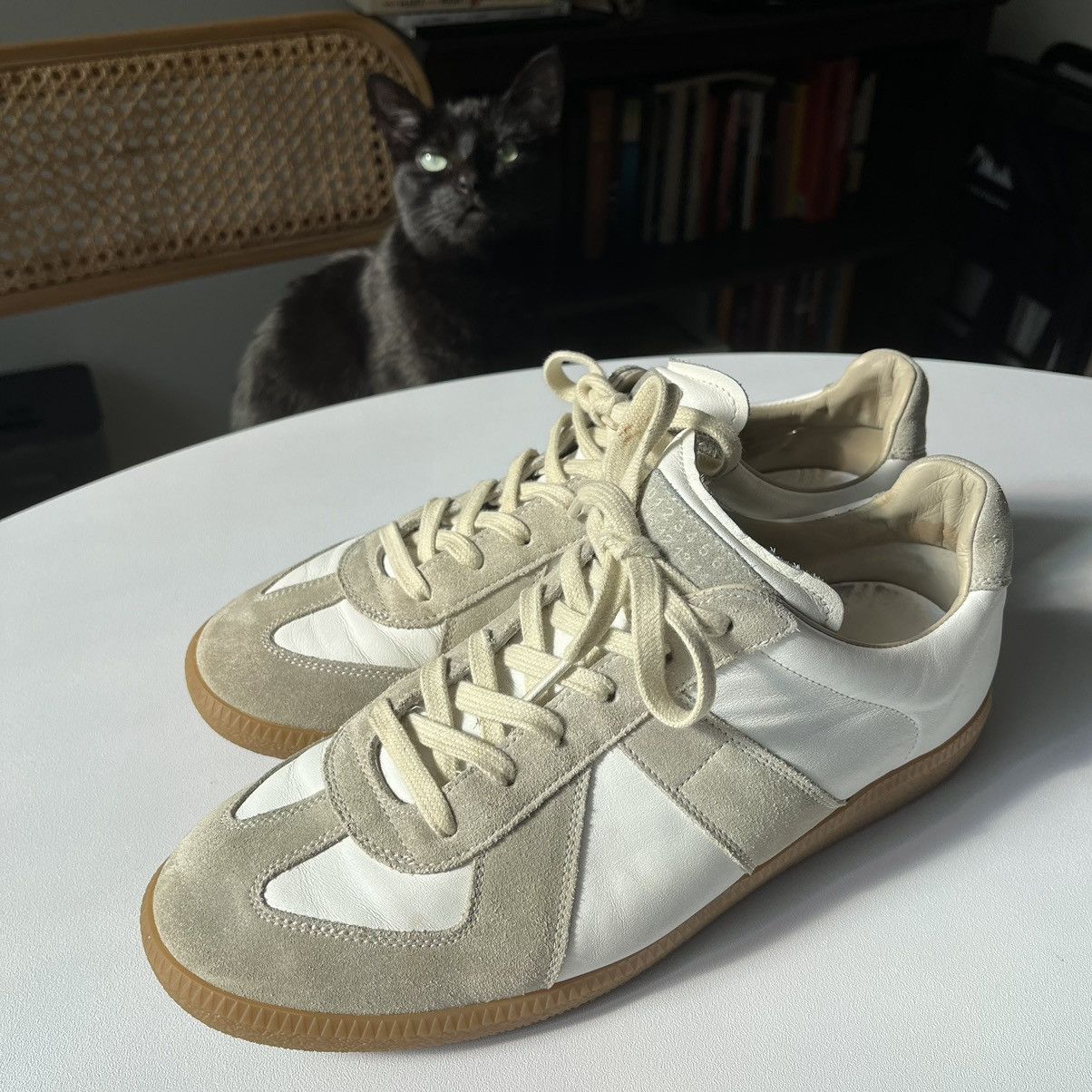 靴 Maison Margiela GERMAN TRAINER WHITE 42 Maison Margiela Future White Men 9 42 Leather High Top