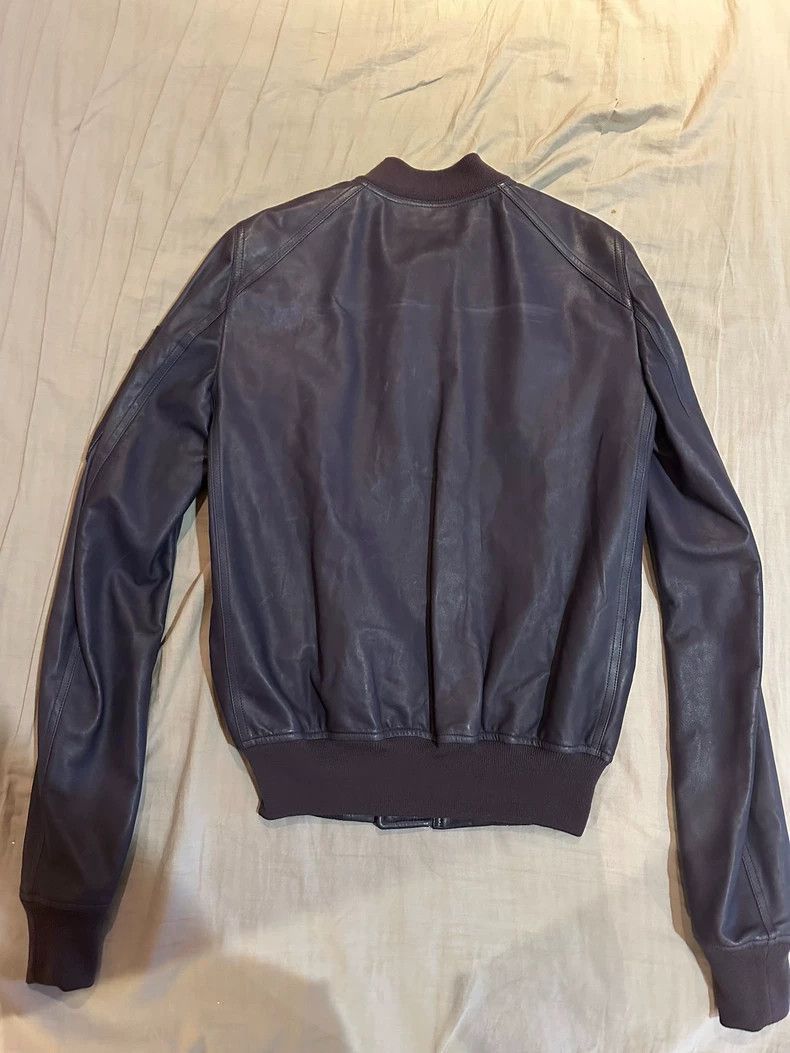 Rick Owens rick owens ro leather pilot jacket midnight purple-2508 Size US L / EU 52-54 / 3 - 2 Thumbnail