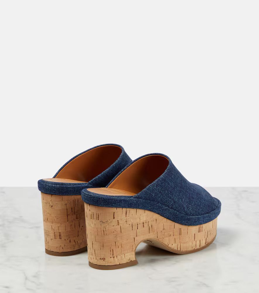 Chloe o1loc1c1024 Oli Mules in Denim Size US 8 / IT 38 - 4 Thumbnail
