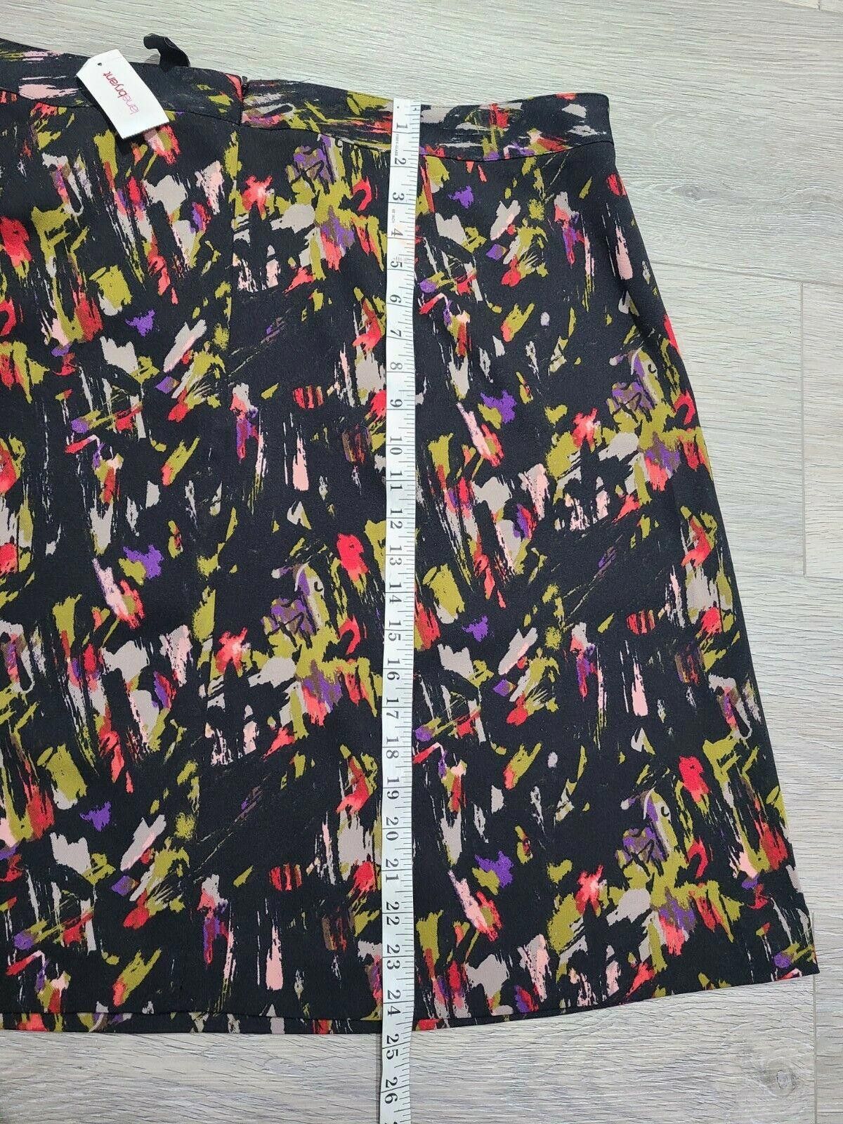 Designer Lane Bryant Skirt 22 Plus Multicolor Career a line short NWT Size 42" / US 20 - 5 Thumbnail