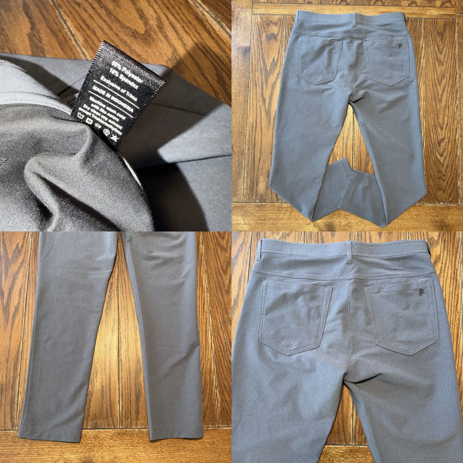 Vintage Public Rec Workday Pants Mens Regular 33x32 Gray Stretch Zip Pocket Chino 5-Pocket Size US 33 - 8 Thumbnail