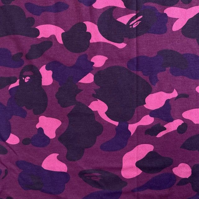 BAPE Purple Camo College Logo T-shirt a bathing ape
