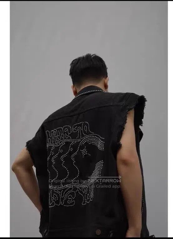 Celine CELINE Studded Heavy Duty Denim Vest| Size US XS / EU 42 / 0 - 2 Thumbnail