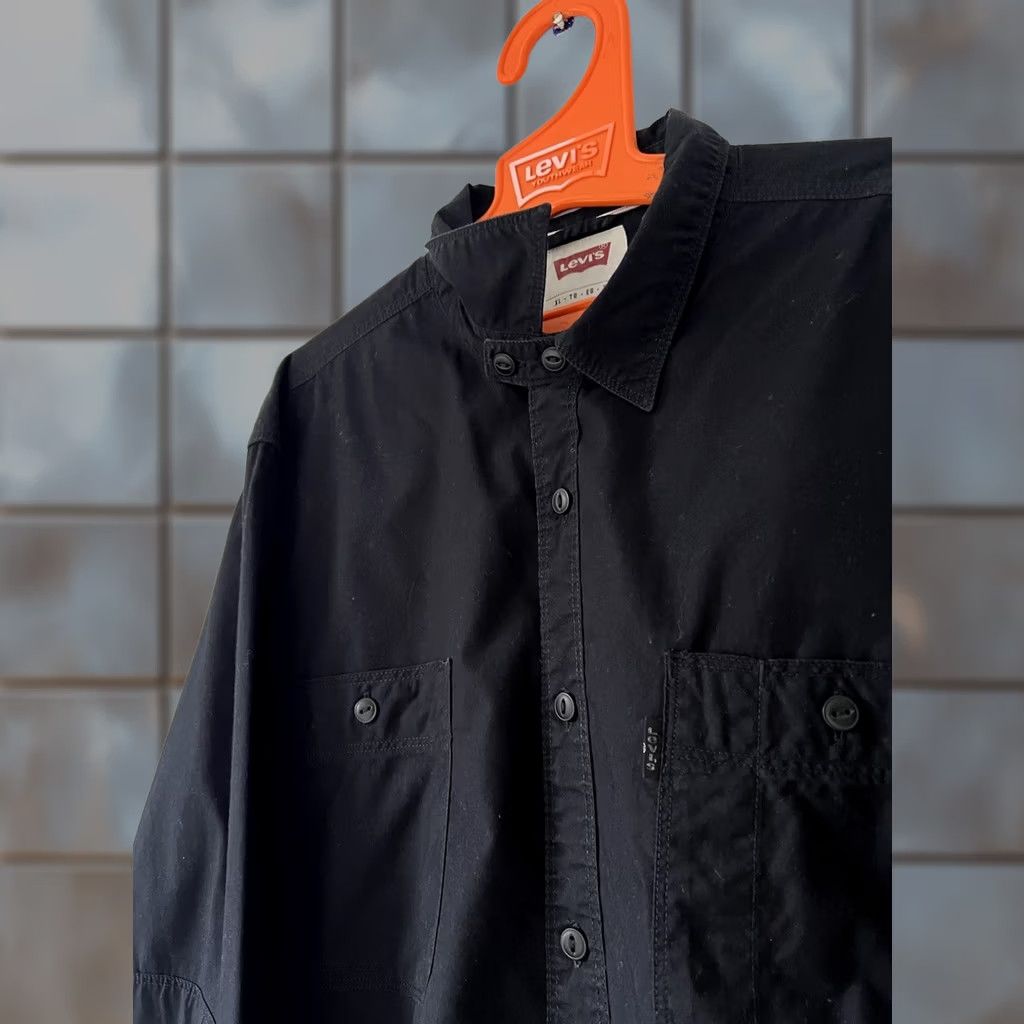 Levi's VINTAGE Levi's US Navy Deck Shirt XL Black Button-Up Mens Size US XL / EU 56 / 4 - 1 Thumbnail