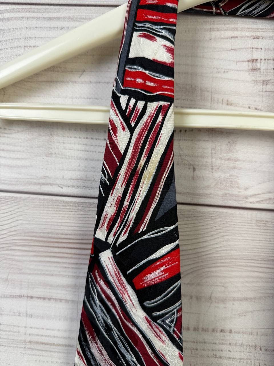 Pierre Balmain Pierre Balmain Tie Red Blue Black Silver White Silk Necktie Size ONE SIZE - 4 Thumbnail