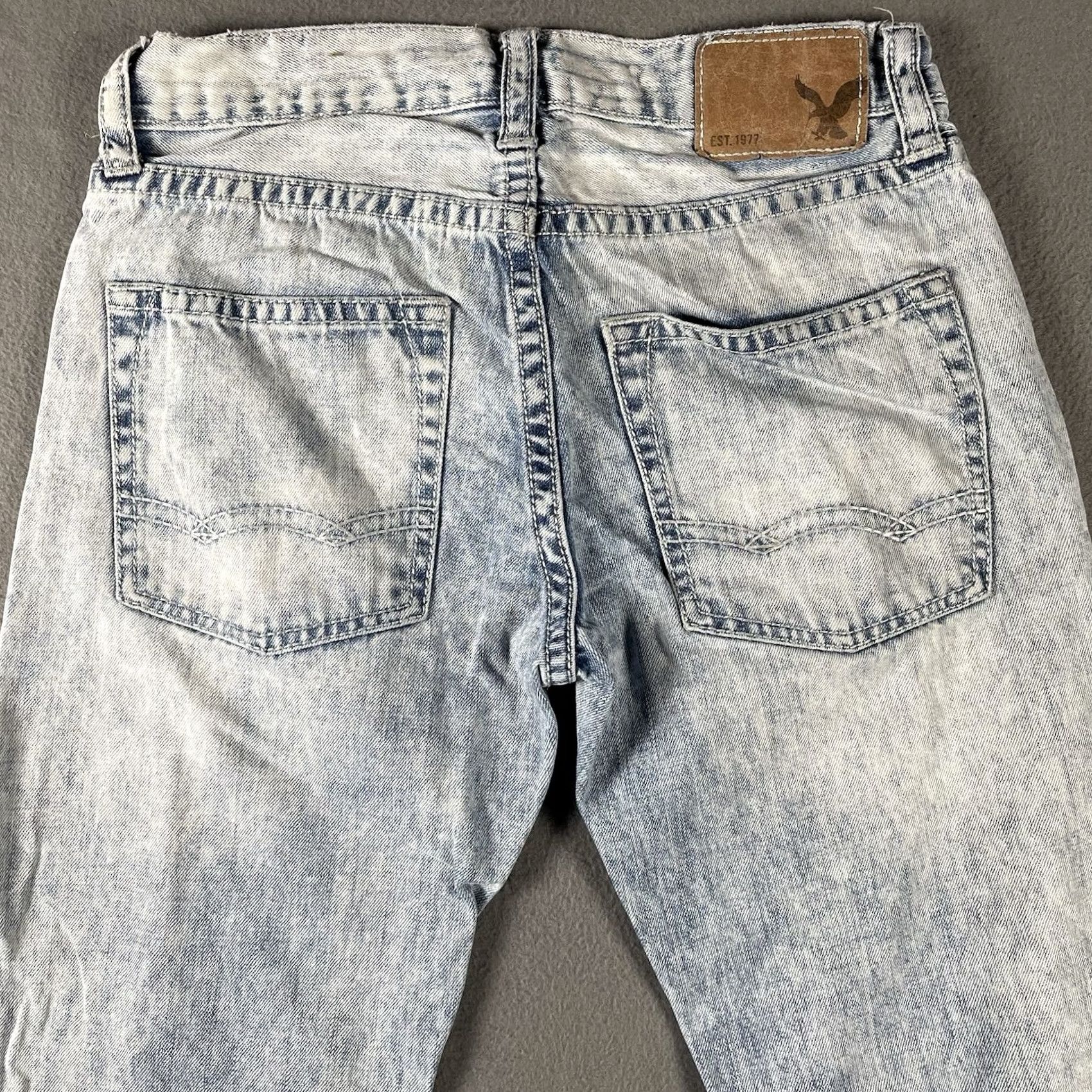 American Eagle Outfitters VINTAGE American Eagle Jeans Mens 28/30 Boot Cut Light Denim Distressed 90s Size US 28 / EU 44 - 3 Thumbnail
