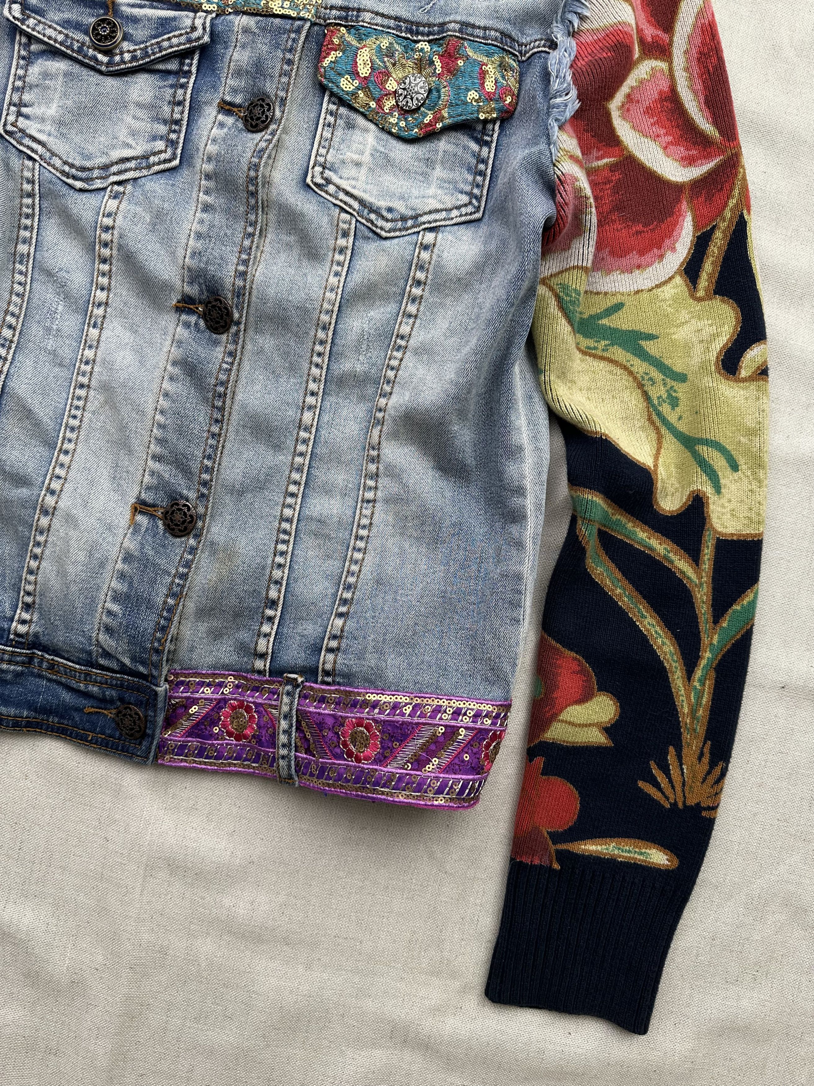 Desigual Desigual Multicolor Denim Jacket Size XS / US 0-2 / IT 36-38 - 5 Thumbnail