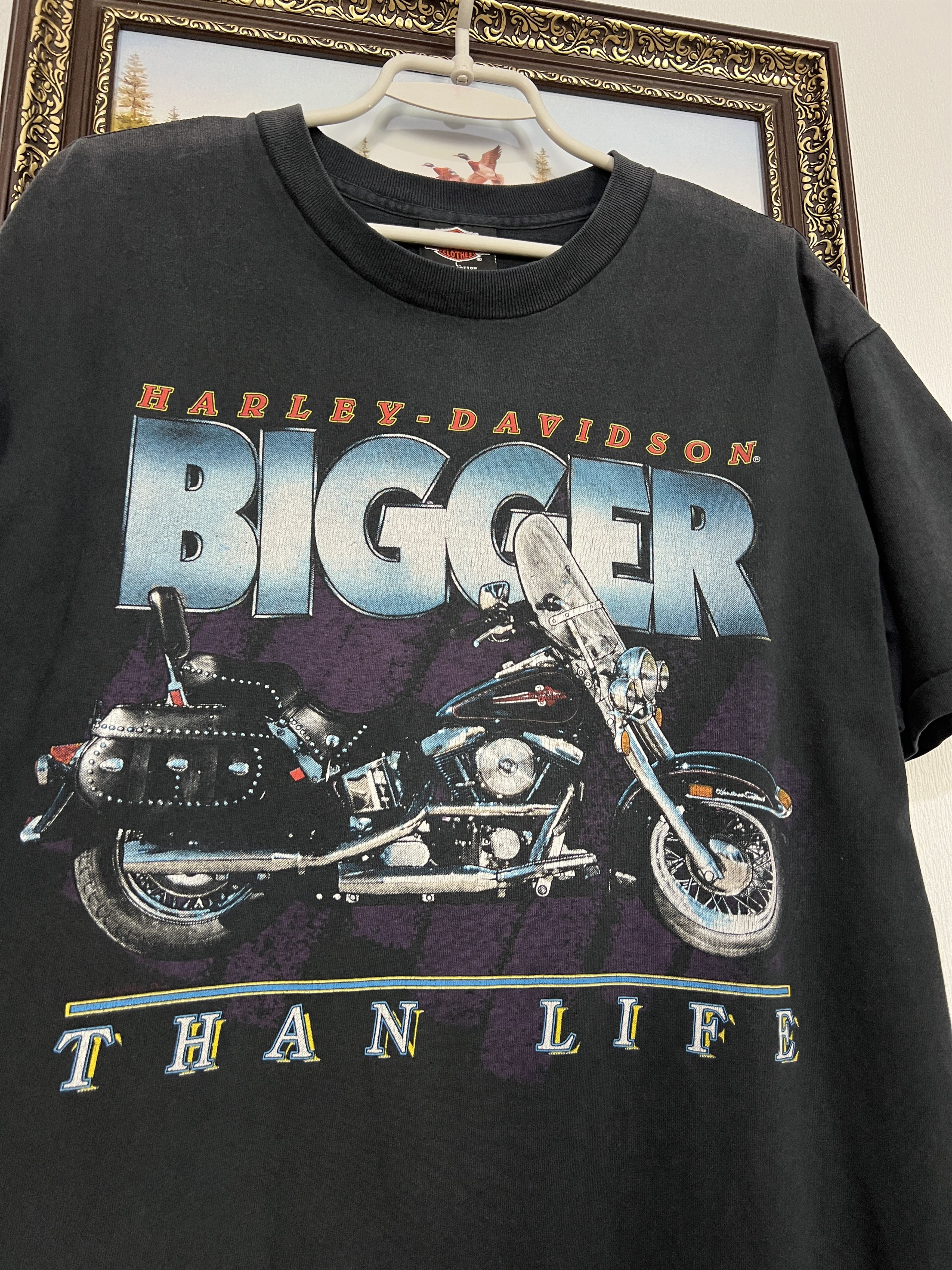 Harley Davidson Harley Davidson Bigger Than Life Bike Tee Shirt Jersey Size US L / EU 52-54 / 3 - 3 Thumbnail