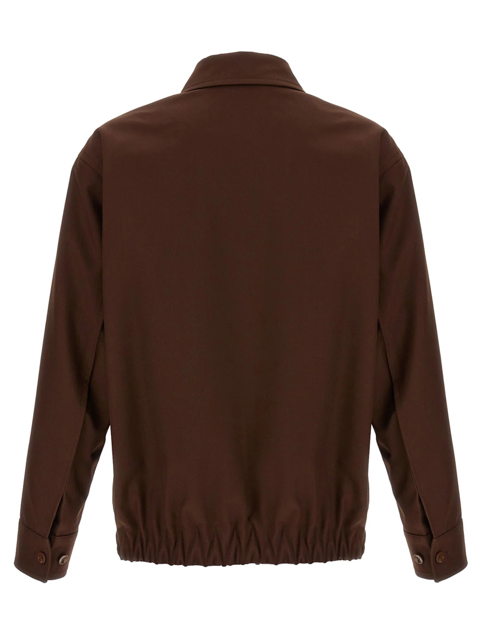 Gucci o1la5ras0426 Embossed Wool Twill Zip Jacket in Brown Size US S / EU 44-46 / 1 - 2 Thumbnail