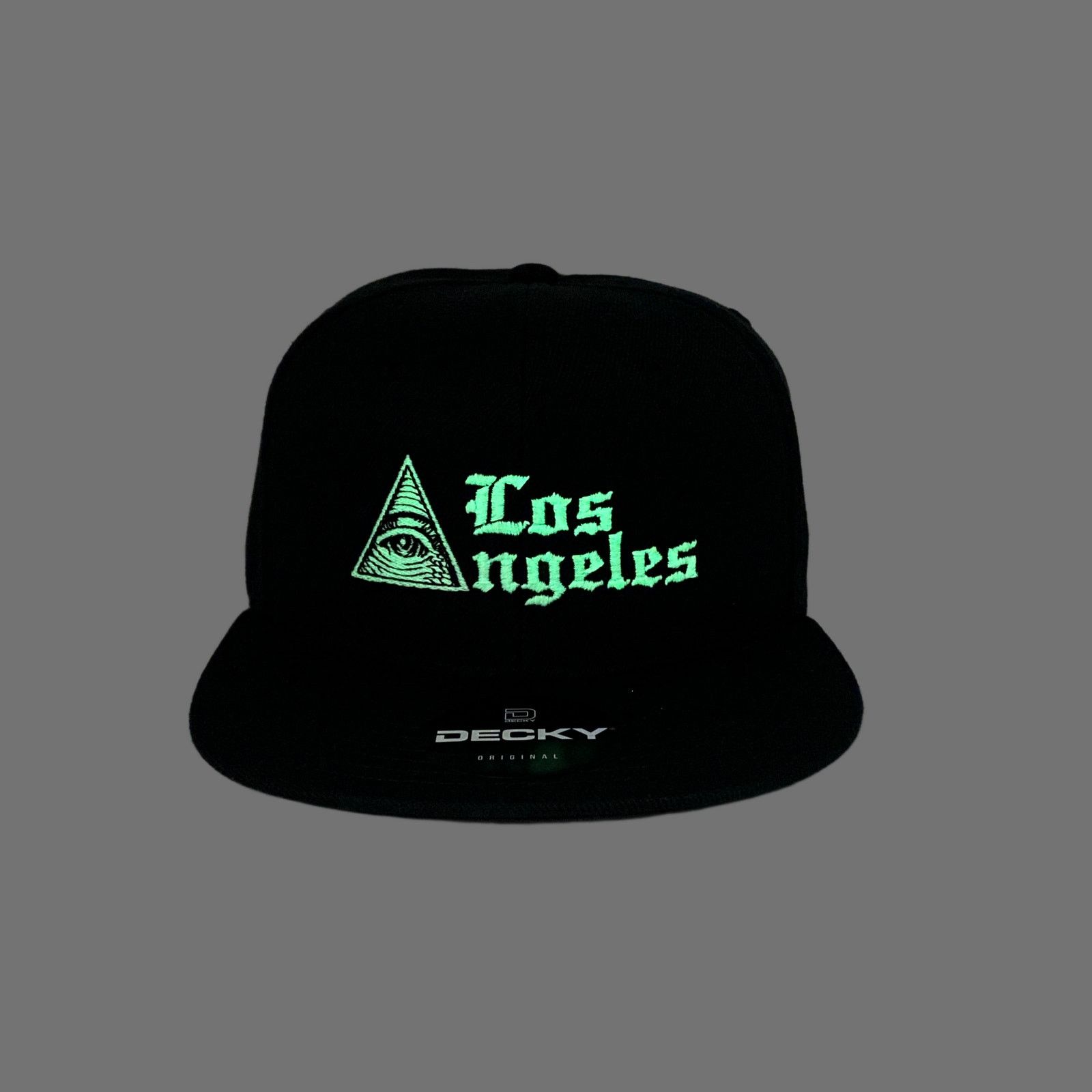Other Los Angeles Illuminati Snapback Hat All BLK GLOW In The Dark Size ONE SIZE - 2 Thumbnail