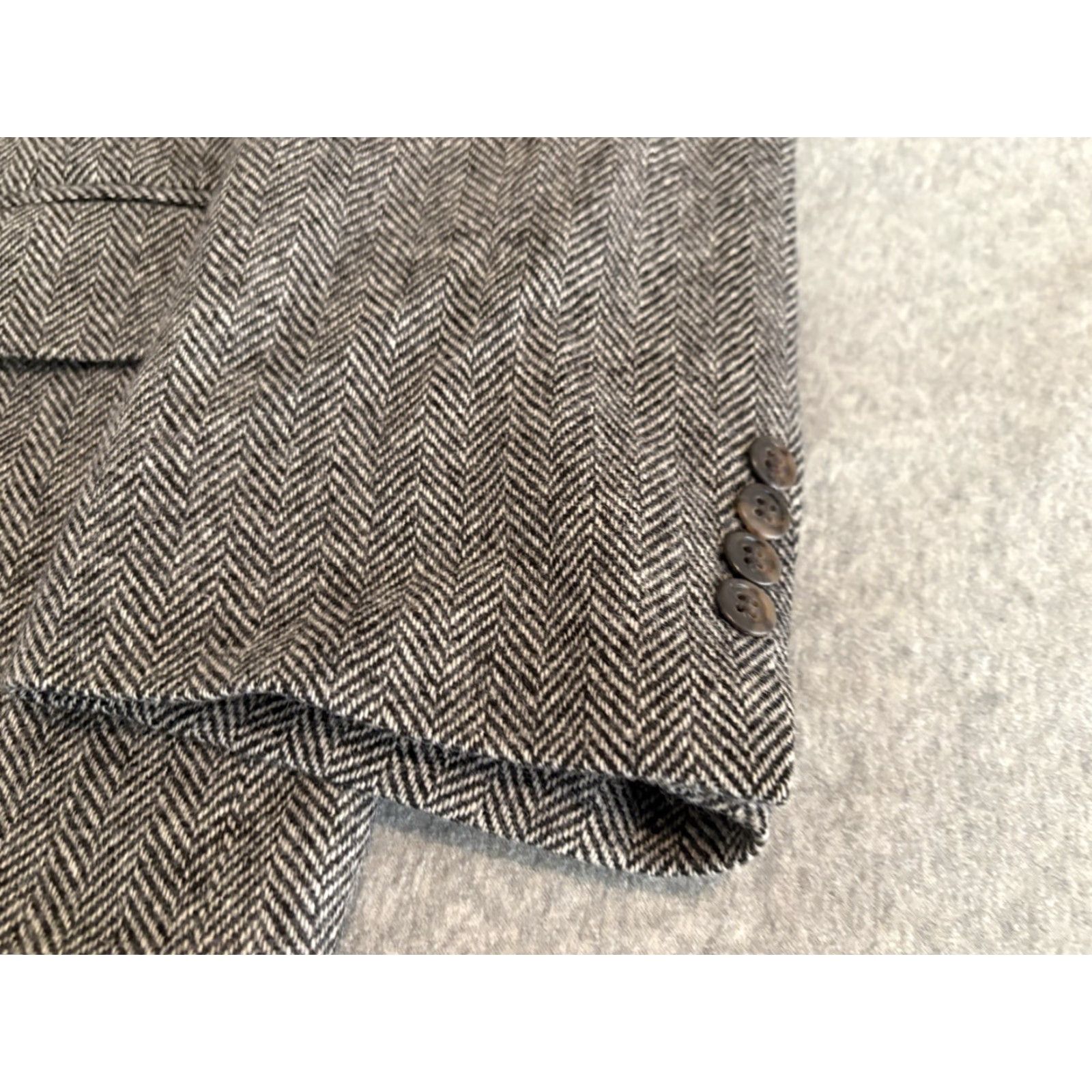 Orvis Orvis Blazer Jacket Herringbone Wool 2 Button Mens 46 Gray Jacket Blazer Wool Mens 46 Size 46R - 7 Thumbnail