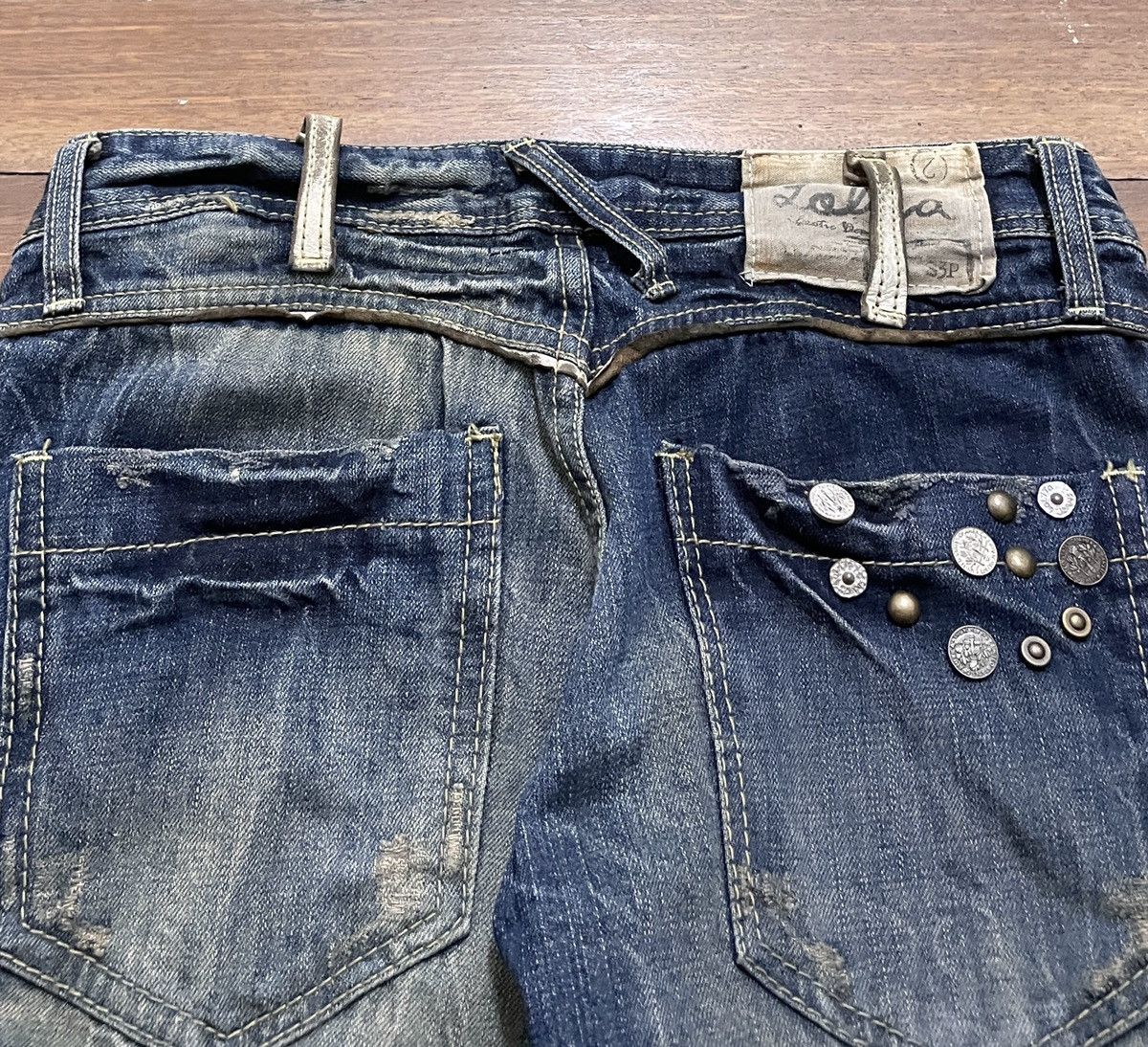 Rare Design Vintage Japanese Brand Lolita Flared Jeans 1990s