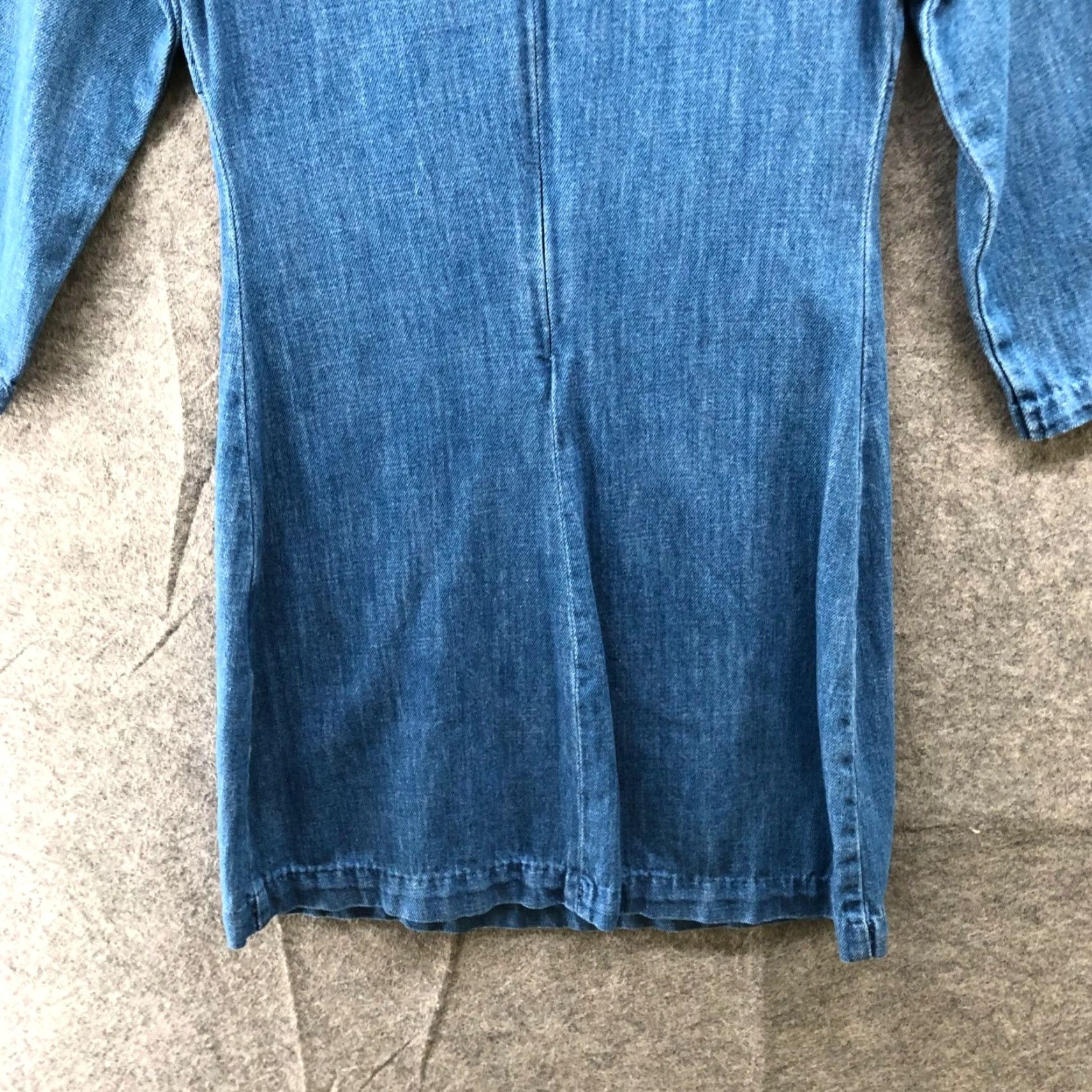 Zara Zara Denim Mini Dress Womens XS Blue 3/4 Sleeve Crew Neck Fitted Casual Size XS / US 0-2 / IT 36-38 - 4 Thumbnail