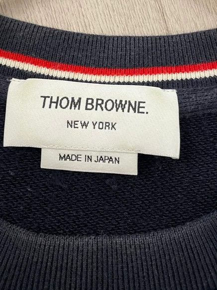 Thom Browne Thom browne Dark blue four-striped round-neck sweatshirt 25 Size US XL / EU 56 / 4 - 6 Thumbnail