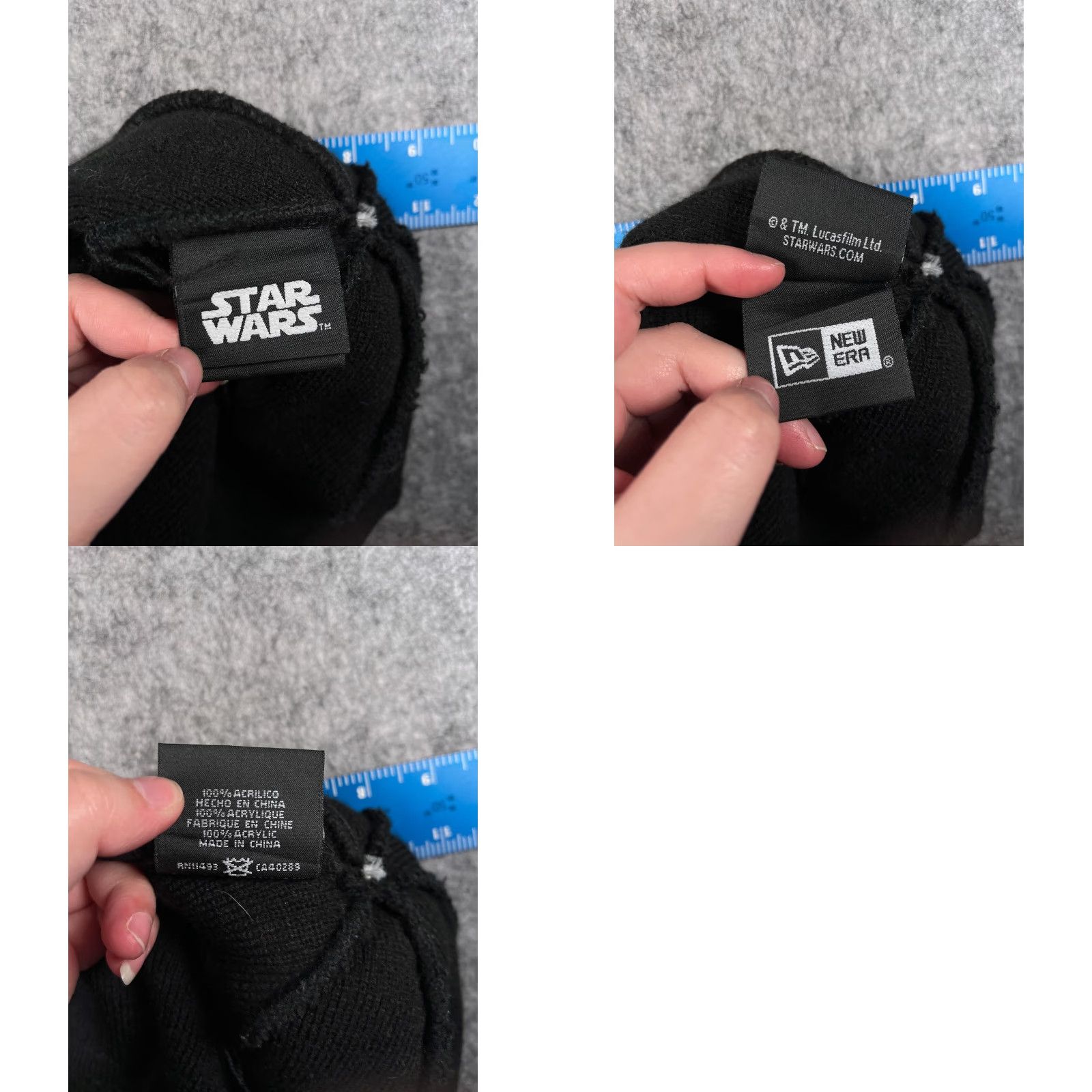 New Era New Era Beanie Hat Unisex Adults One Size Black Yellow Knit 100% Acrylic 90s Star Wars Vintage? Size ONE SIZE - 8 Thumbnail