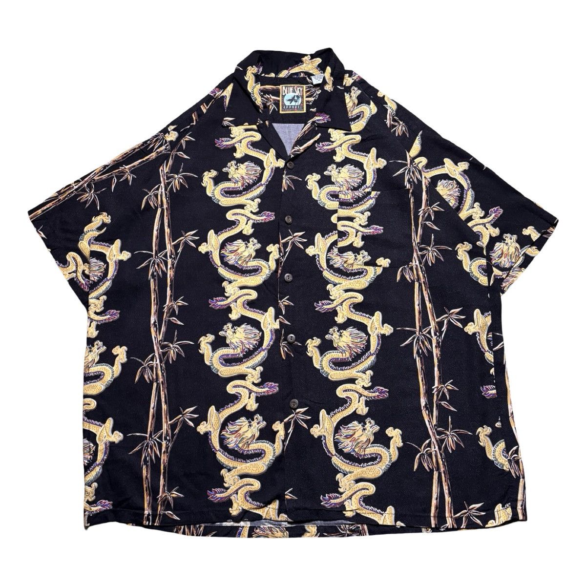 Other Vintage 90s Blue Sky Apparel Dragon AOP Button Shirt XL Size US XL / EU 56 / 4 - 1 Thumbnail