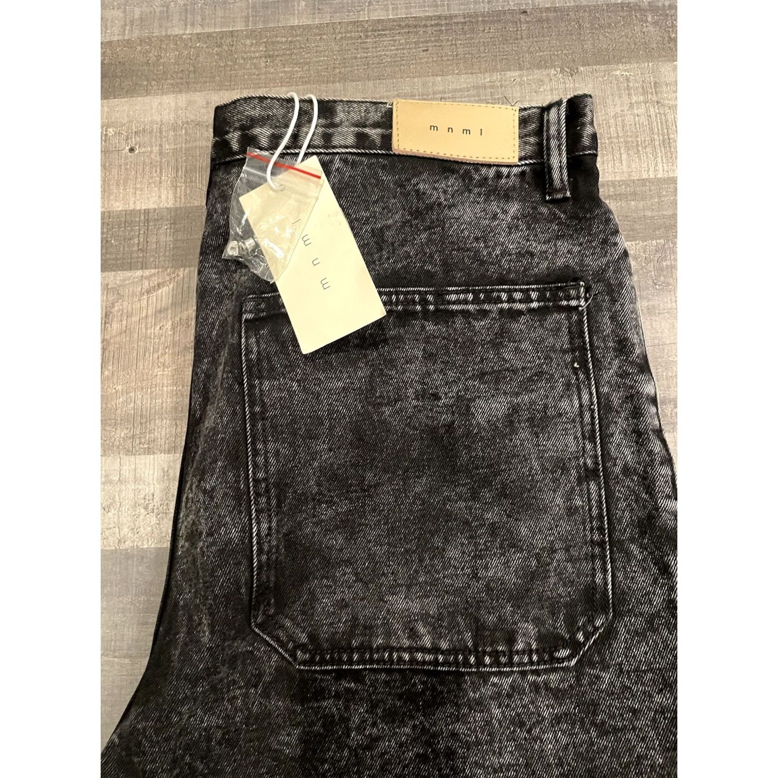 MNML MNML Jeans Black Wash 38x33 Denim Pants Men Regular 5-Pocket Iron Button Zip Modern B118 Work Denim Size US 38 / EU 54 - 2 Thumbnail