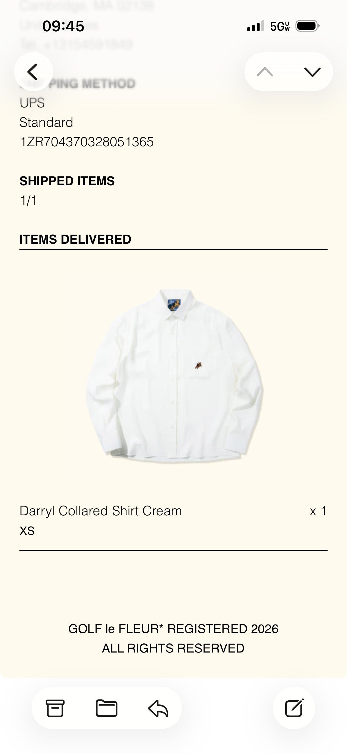 Golf le Fleur Darryl Collared Shirt - Cream Size US XS / EU 42 / 0 - 3 Thumbnail