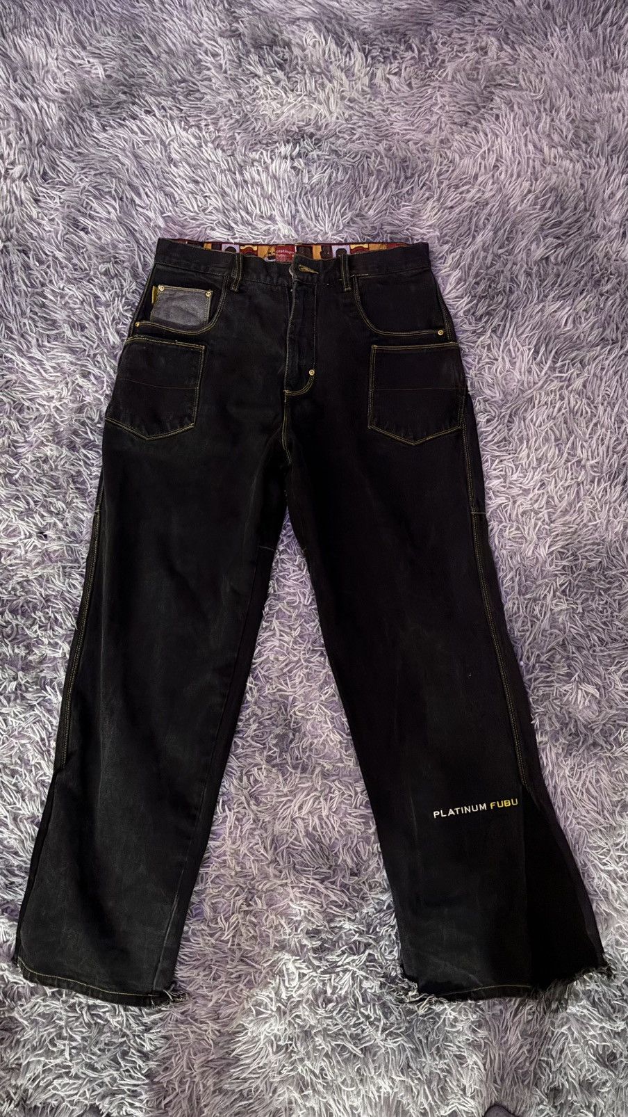 Fubu Rare Vintage Fat Albert Platinum FUBU baggy Jeans Size US 34 / EU 50 - 4 Thumbnail