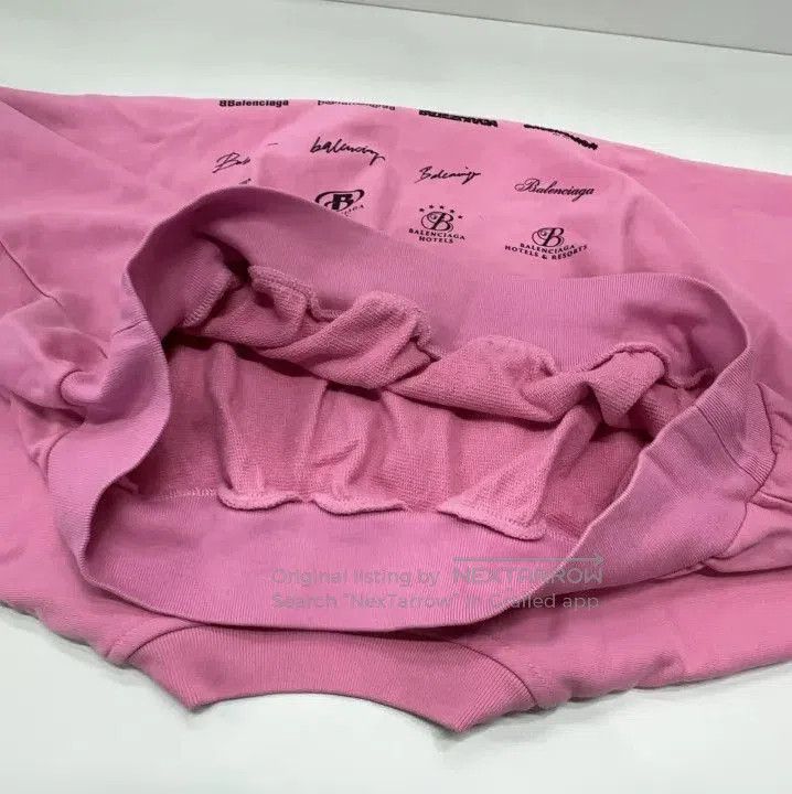 Balenciaga Balenciaga Pink Logo Print Long Sleeve Sweatshirt. Size US M / EU 48-50 / 2 - 8 Thumbnail