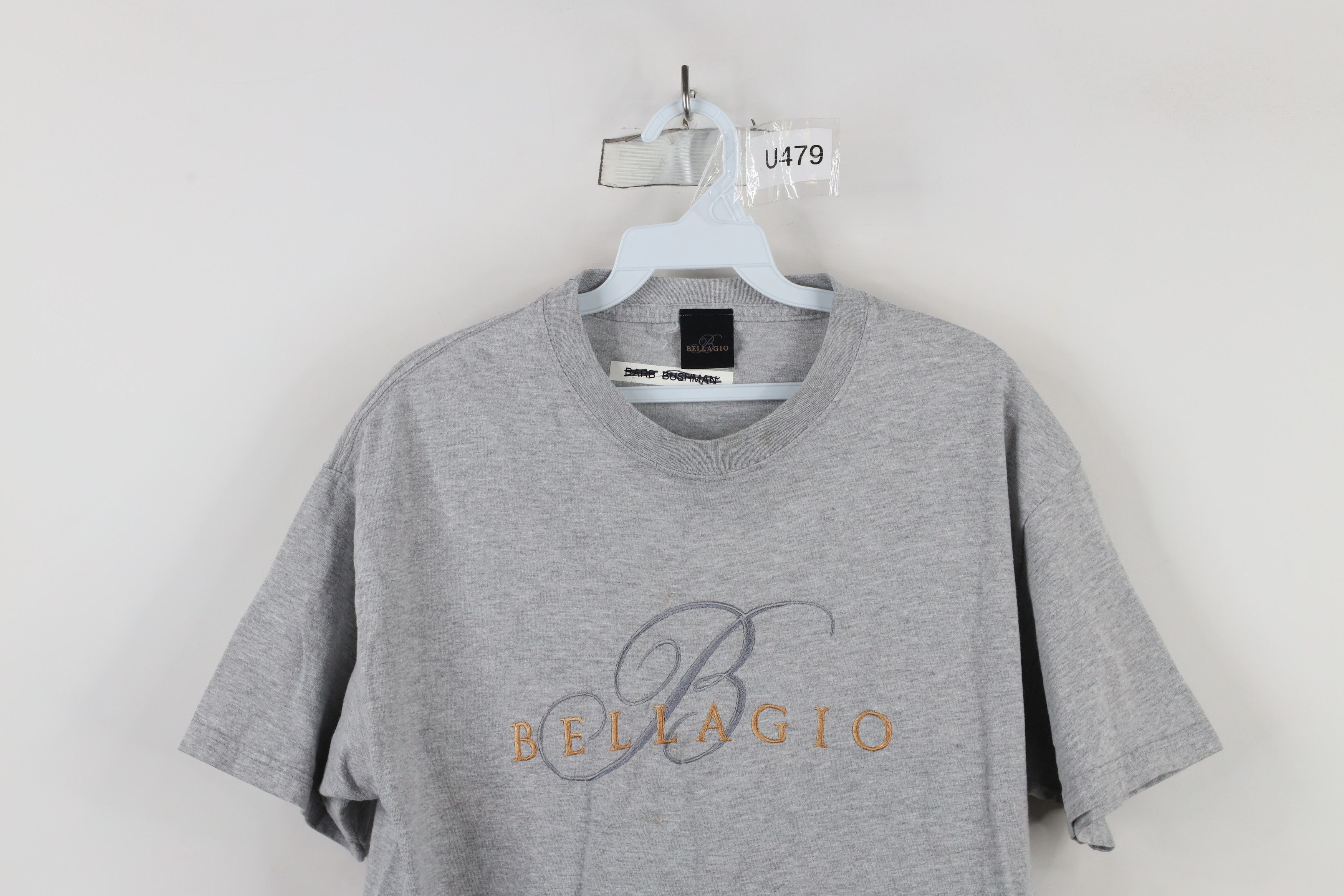 Vintage Vintage 90s Streetwear Bellagio Casino T-Shirt Gray USA Size M / US 6-8 / IT 42-44 - 2 Thumbnail