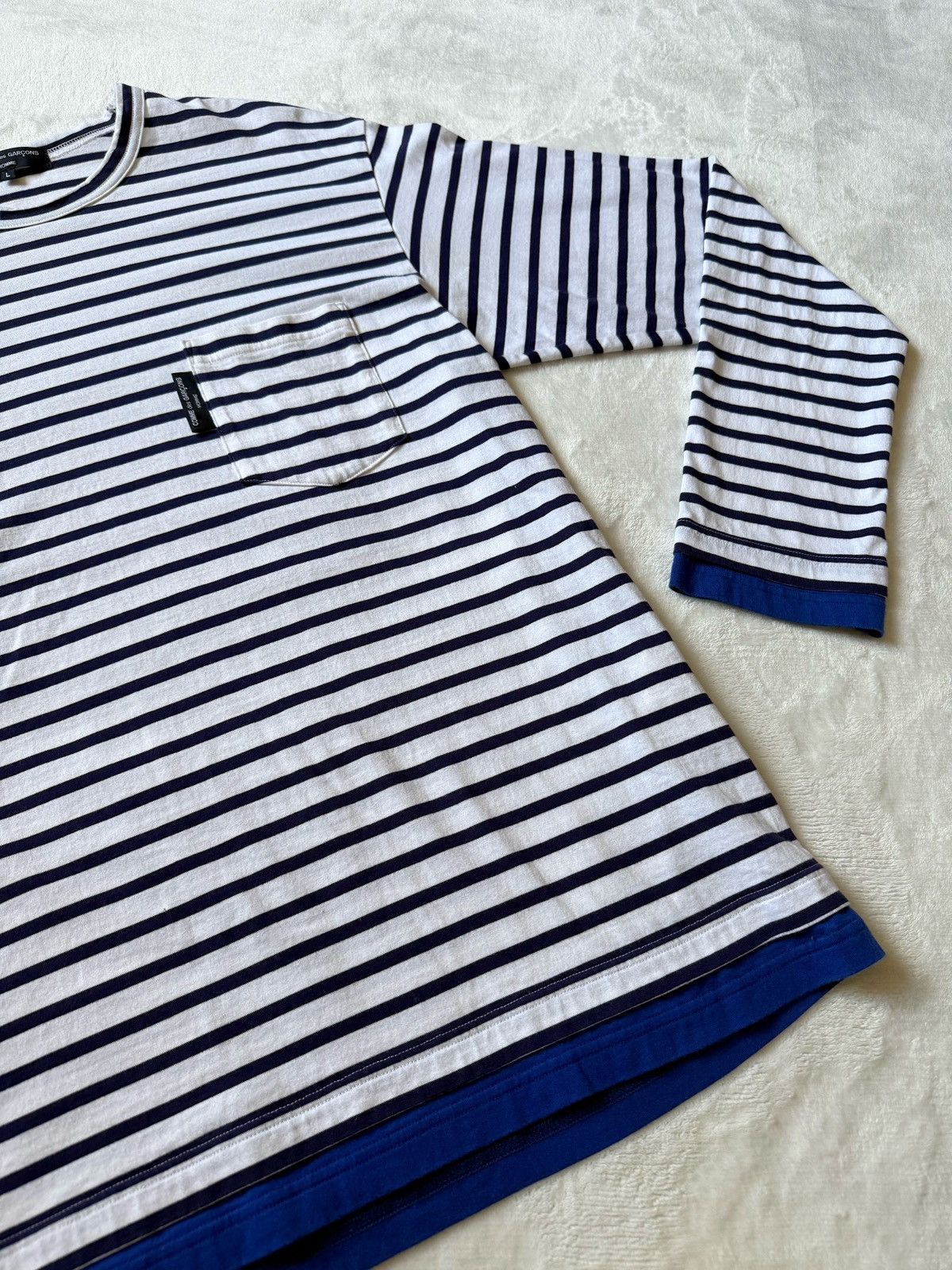 Comme des Garcons Comme Des Garcons Homme Long Sleeve Stripe T-Shirt (L) Size US L / EU 52-54 / 3 - 7 Thumbnail