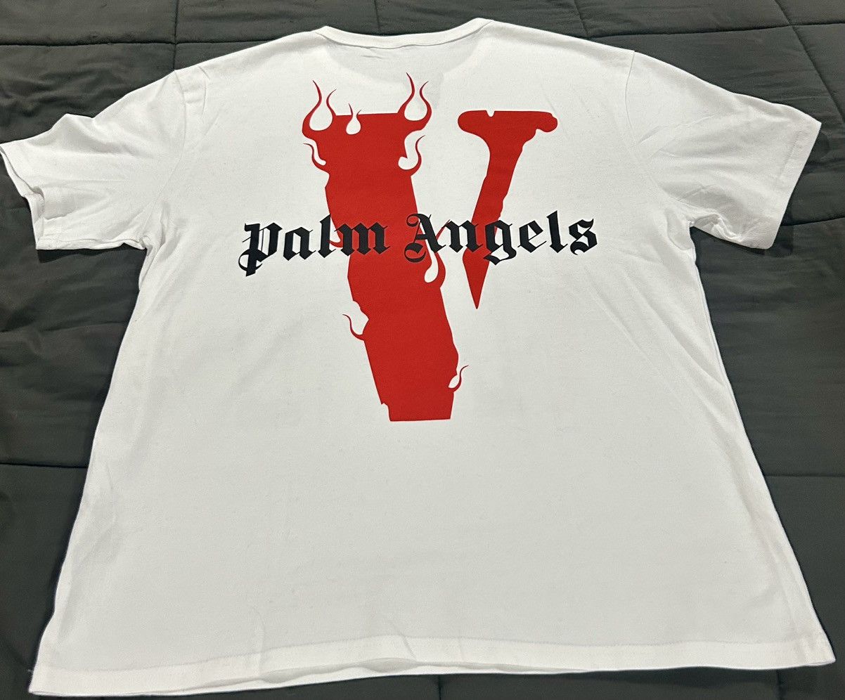 Palm Angels × Vlone Vlone x Palm Angels Logo Tee White Size US L / EU 52-54 / 3 - 7 Thumbnail