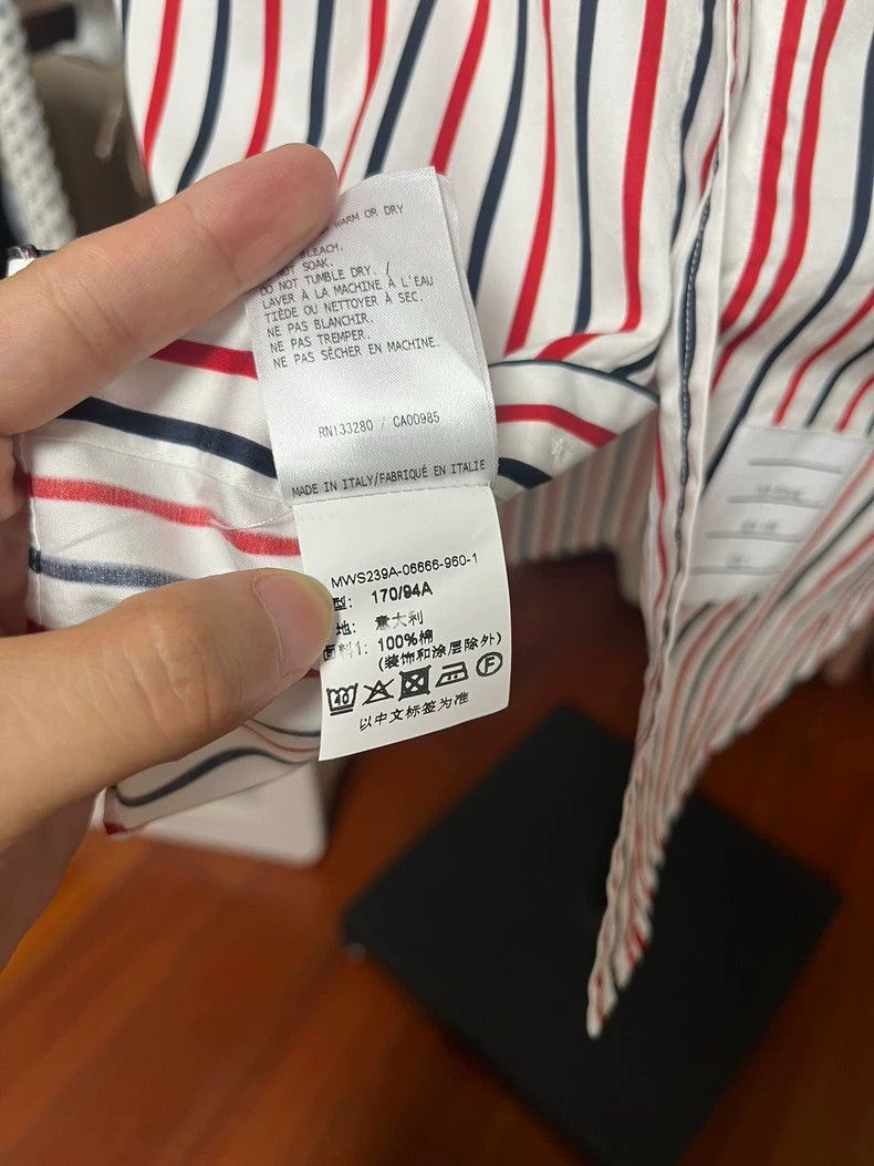 Thom Browne Thom Browne Size 1Classic red-white-blue striped shirt 2501 Size US S / EU 44-46 / 1 - 5 Thumbnail
