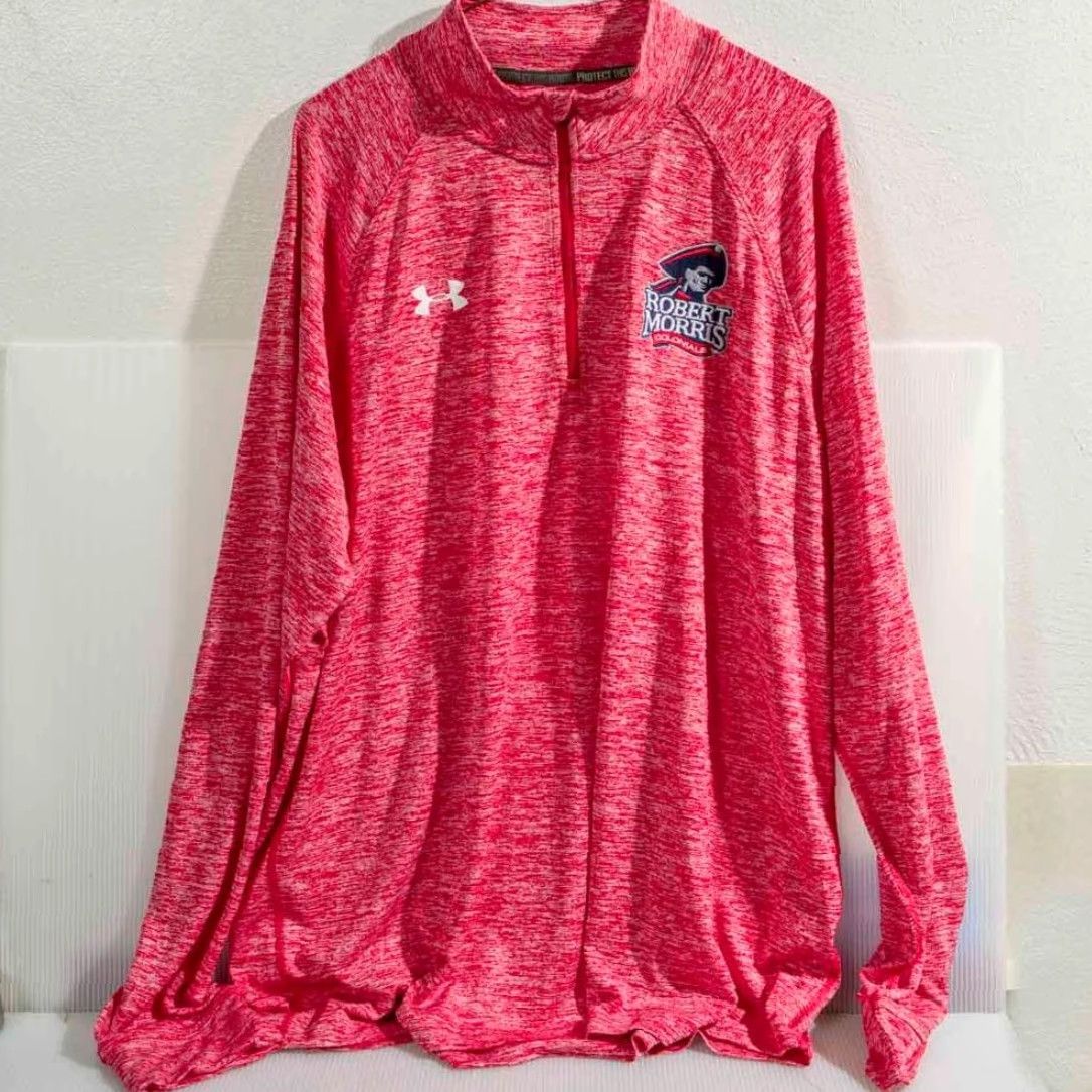 Under Armour Under Armour 1/4 Zip Long Sleeve HeatGear Shirt - Red XL - Robert Morris Mens Shirt Size US XL / EU 56 / 4 - 2 Thumbnail