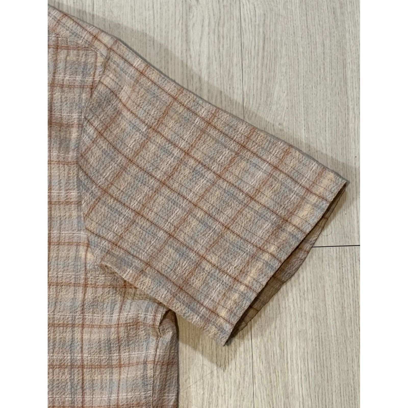Portuguese Flannel Portuguese Flannel Shirt XL Multicolor Plaid Short Sleeve Button-Up Hem Collared Vacation Beach Classic Hipster 80s 90s 70s Dad Men Mens Size US XL / EU 56 / 4 - 4 Thumbnail