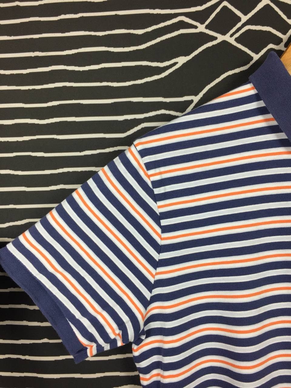 Polo Ralph Lauren × Vintage Vtg Polo Ralph Lauren Small Pony Custom Fit Striped Polo Tee Size US M / EU 48-50 / 2 - 4 Thumbnail